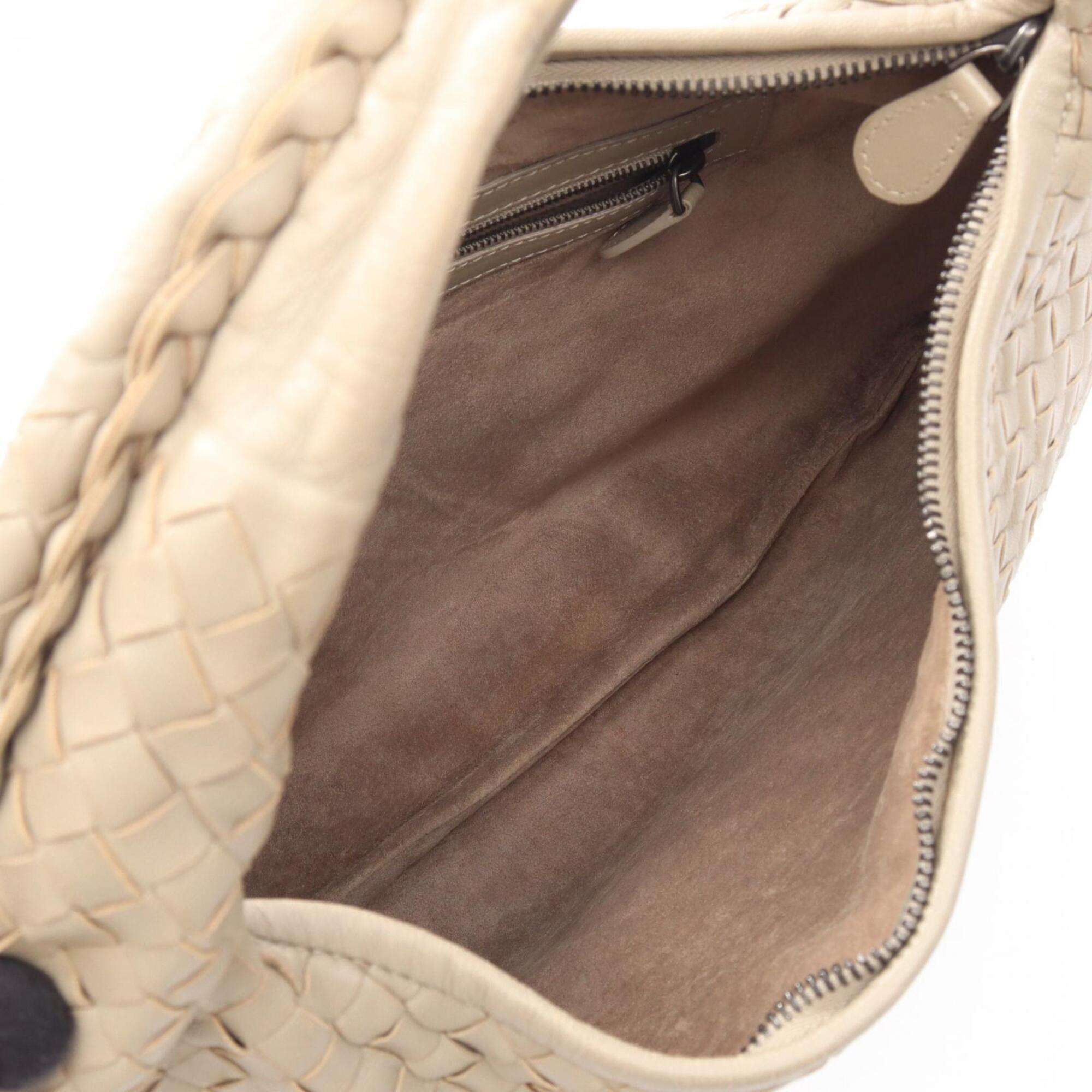 Bottega Veneta Beige Leather Handbag Shoulder Bag (Pre-Owned)