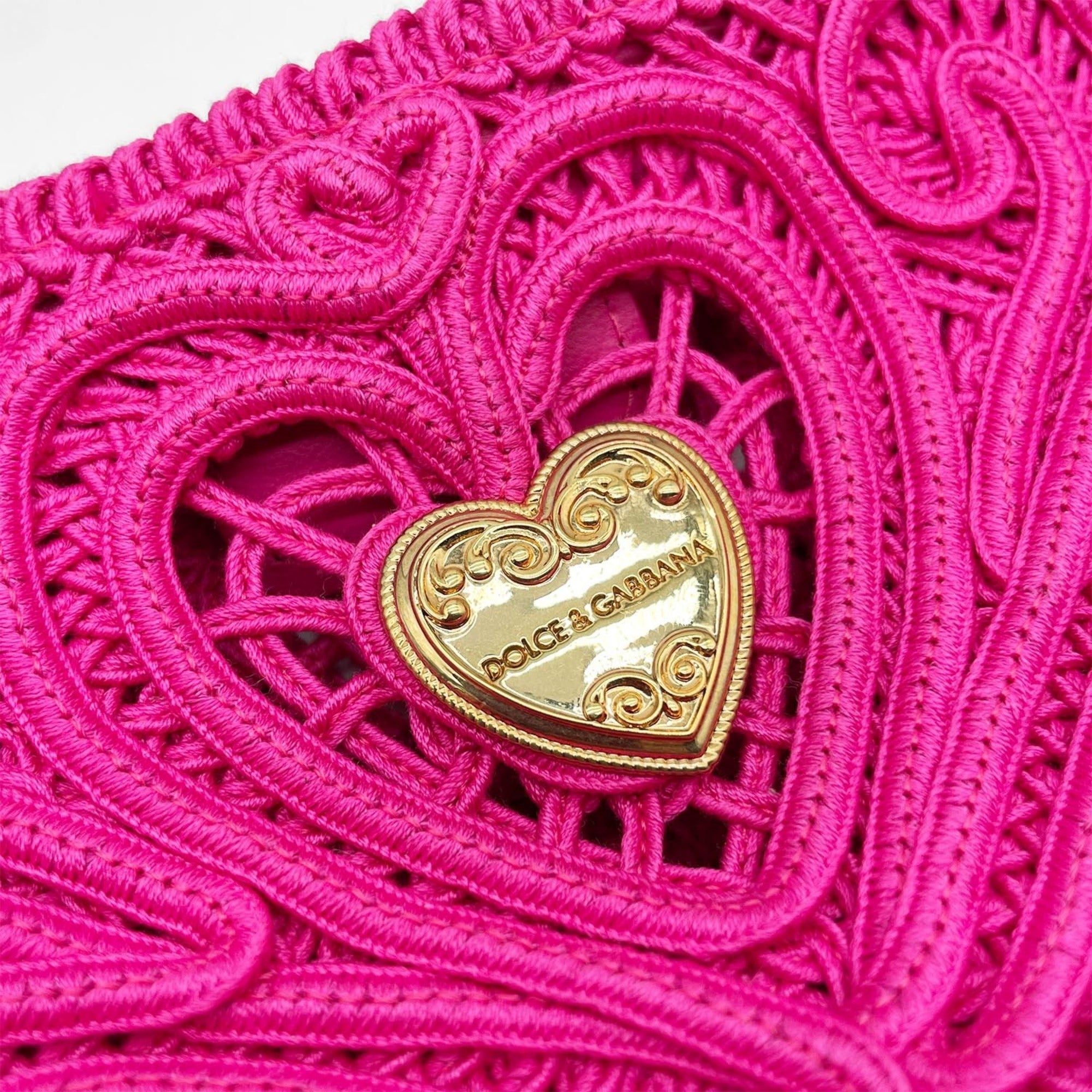 Dolce & Gabbana Pink Cotton Shoulder Bag (Pre-Owned)