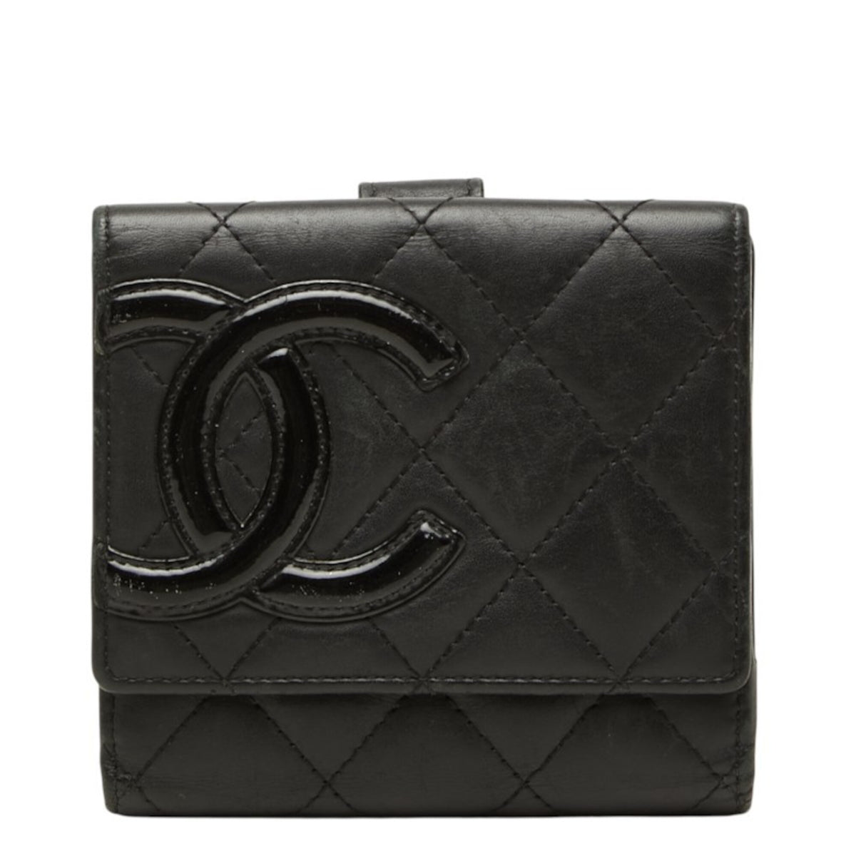 Chanel Black Leather Wallet (Bi-Fold) (Pre-Owned)