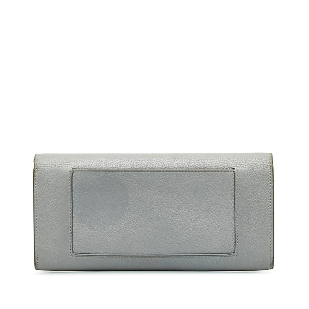 Celine Gray Leather Long Wallet (Bi-Fold) (Pre-Owned)