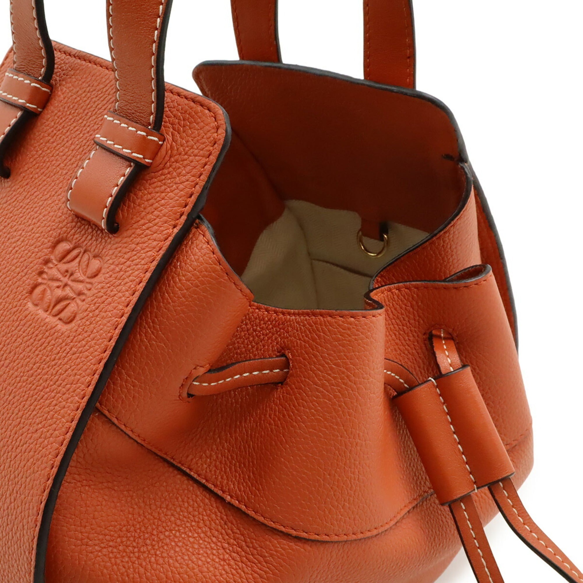 Loewe Hammock Orange Leather Handbag Shoulder Bag (Pre-Owned)