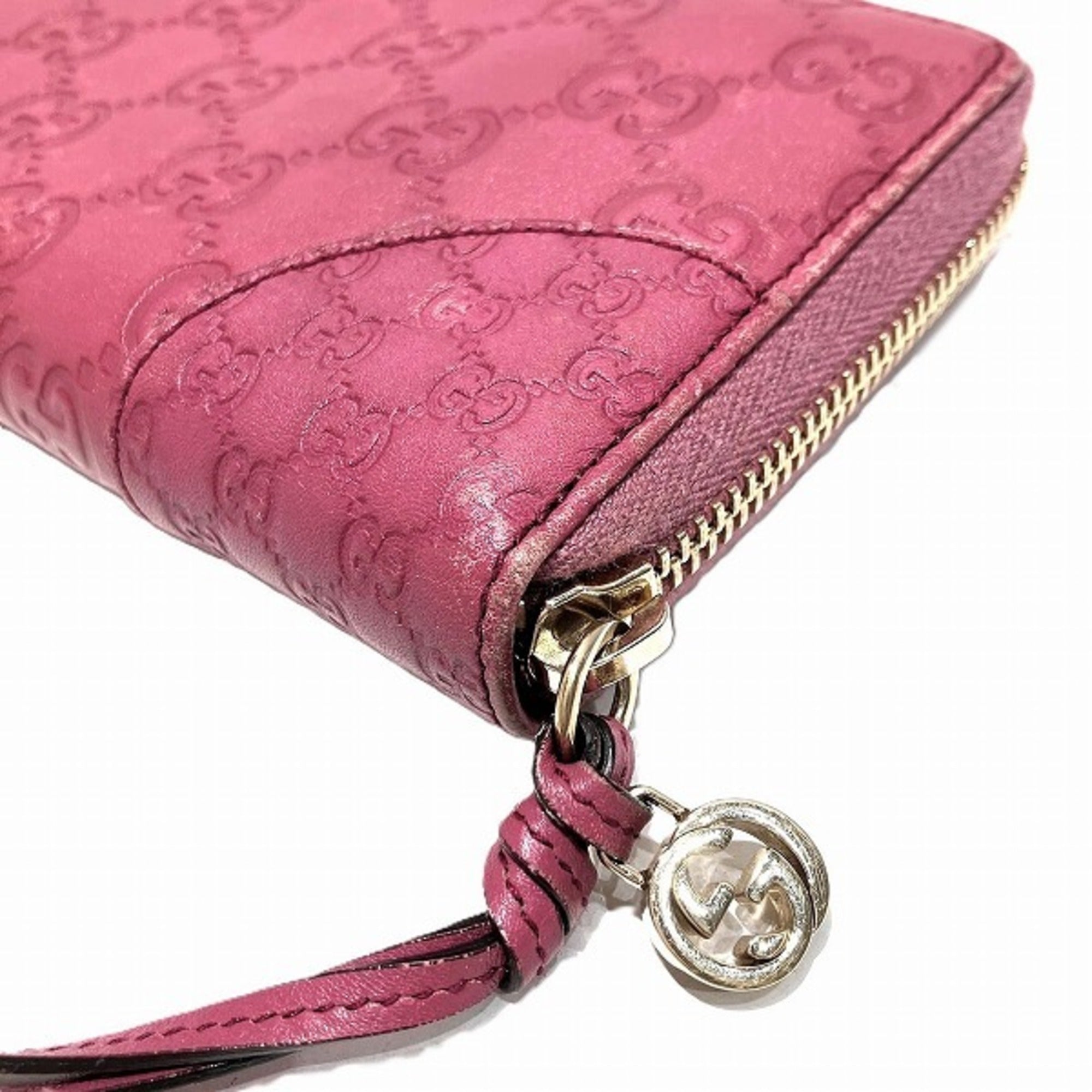Gucci Pink Leather Coin Purse/Coin Case (Pre-Owned)