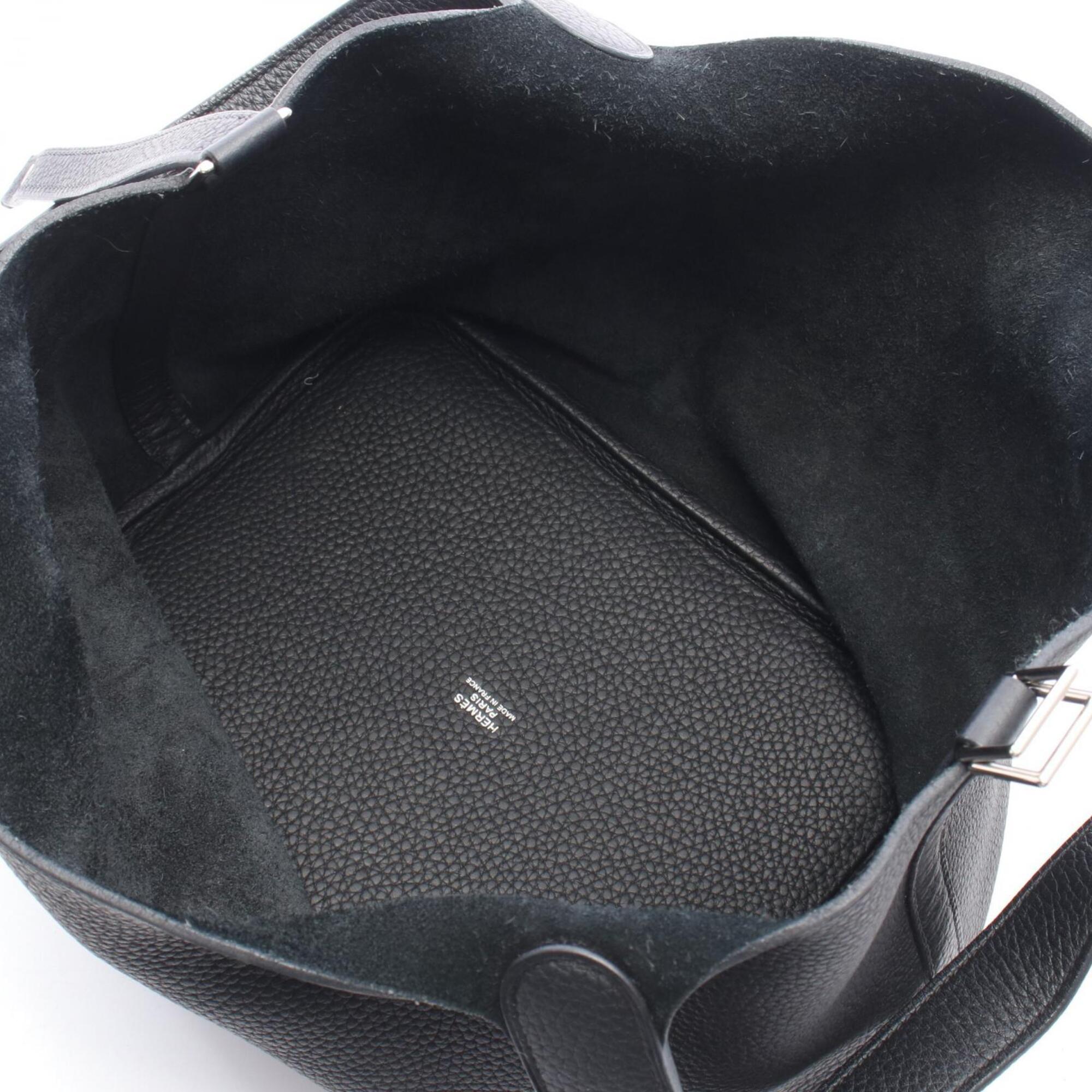 Hermes Black Taurillon Clemence Leather Handbag (Pre-Owned)