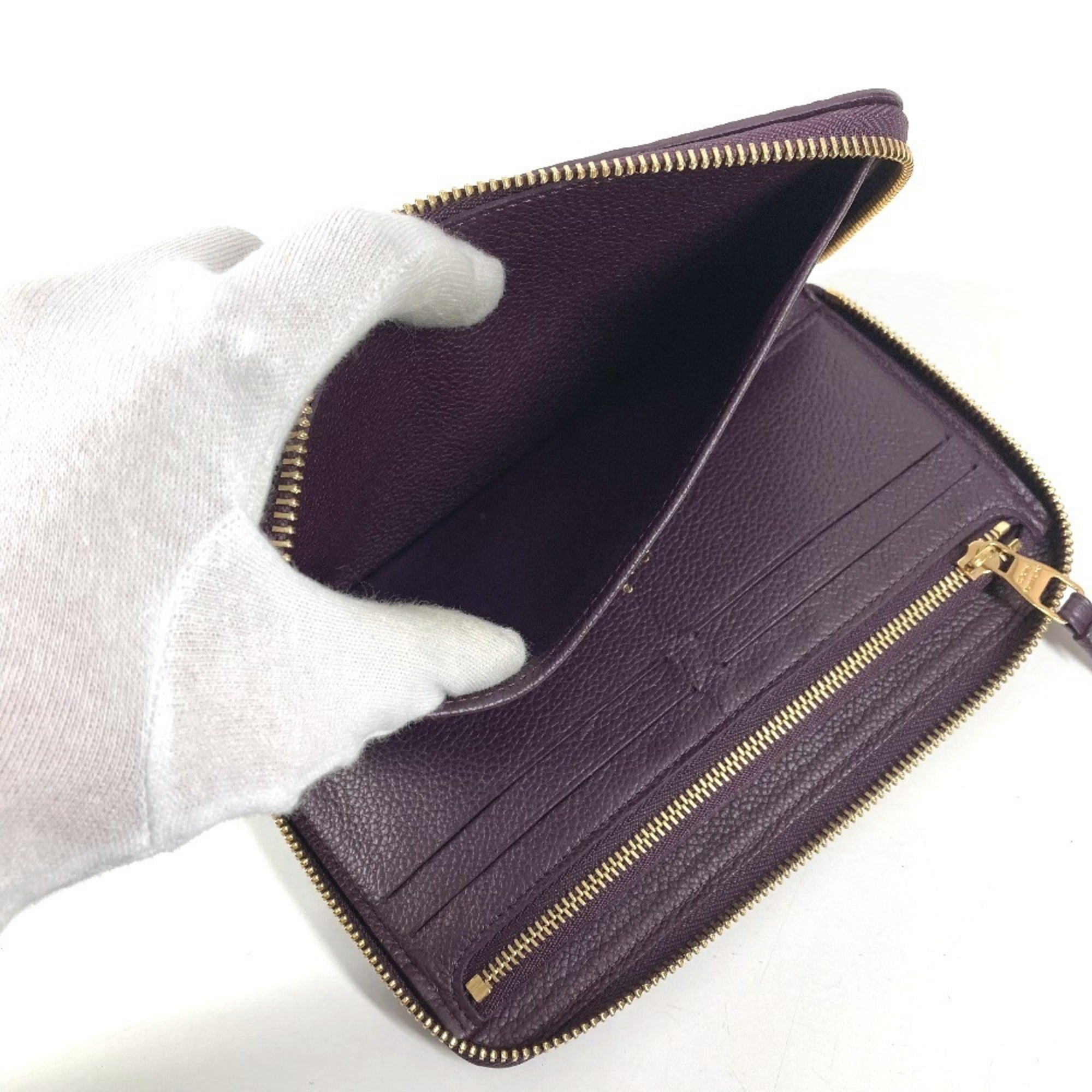 Louis Vuitton Monogram Empreinte Orb Purple Monogram Empreinte Long Wallet (Bi-Fold) (Pre-Owned)