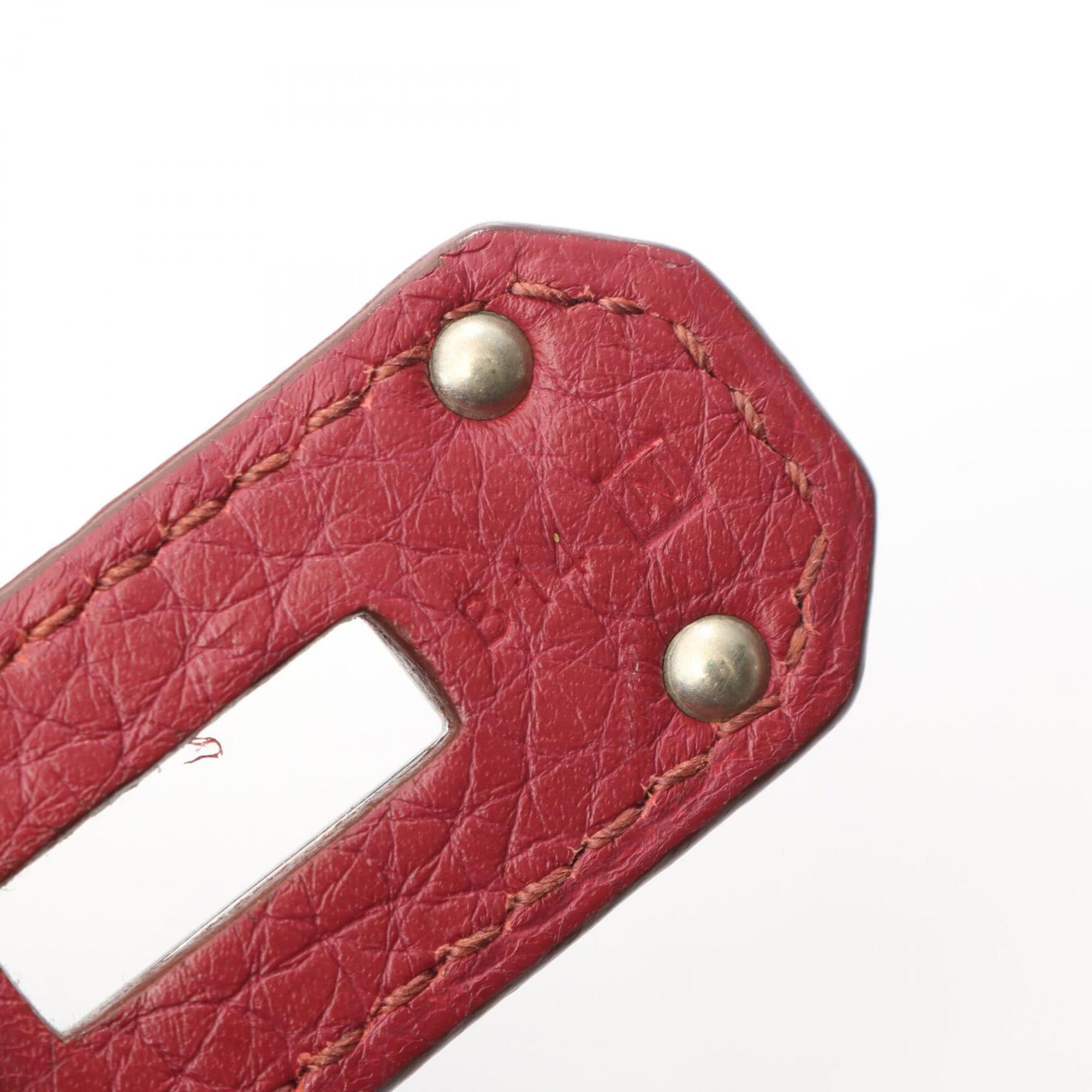 Hermes Pink Taurillon Clemence Leather Handbag Shoulder Bag (Pre-Owned)