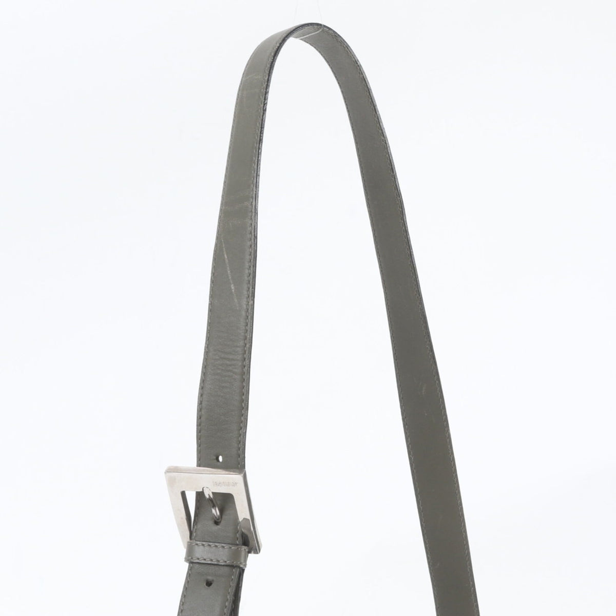 Bally Gray Leather Handbag Shoulder Bag Tote Bag (Pre-Owned)