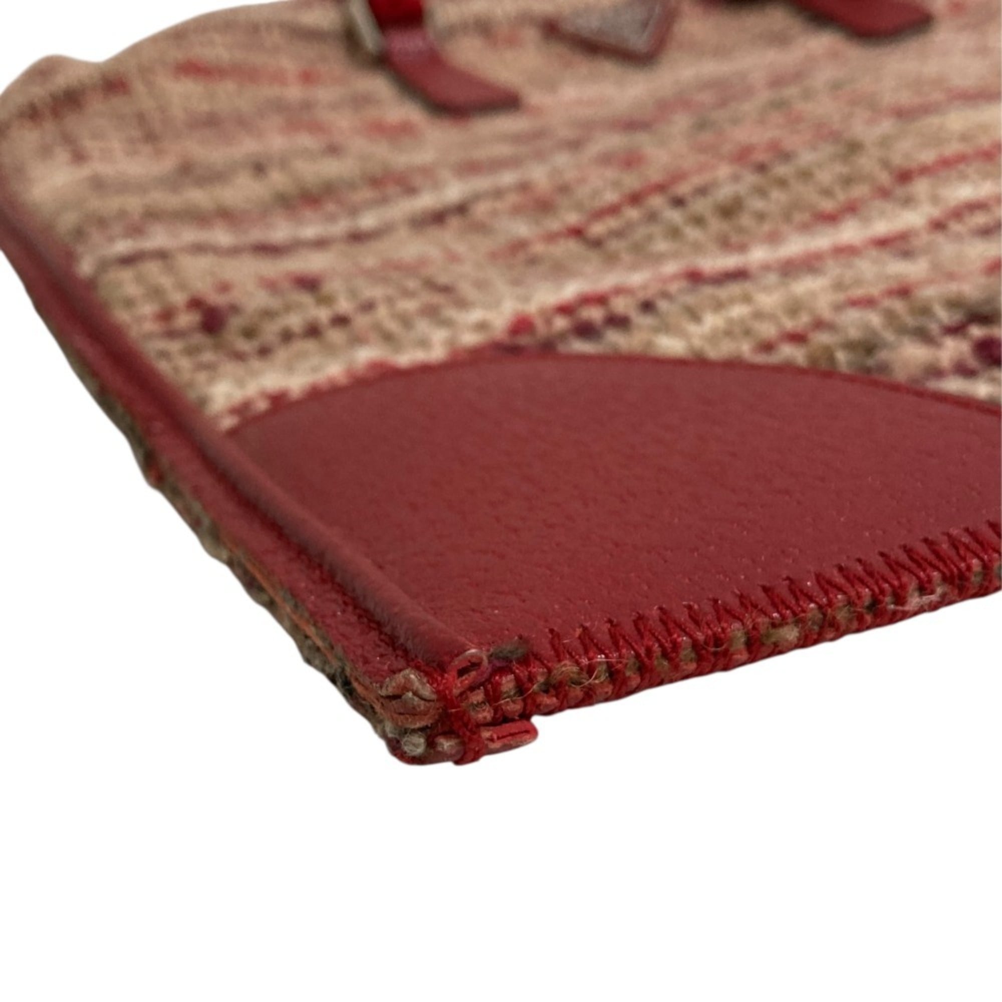 Prada Red Color Tweed Handbag (Pre-Owned)