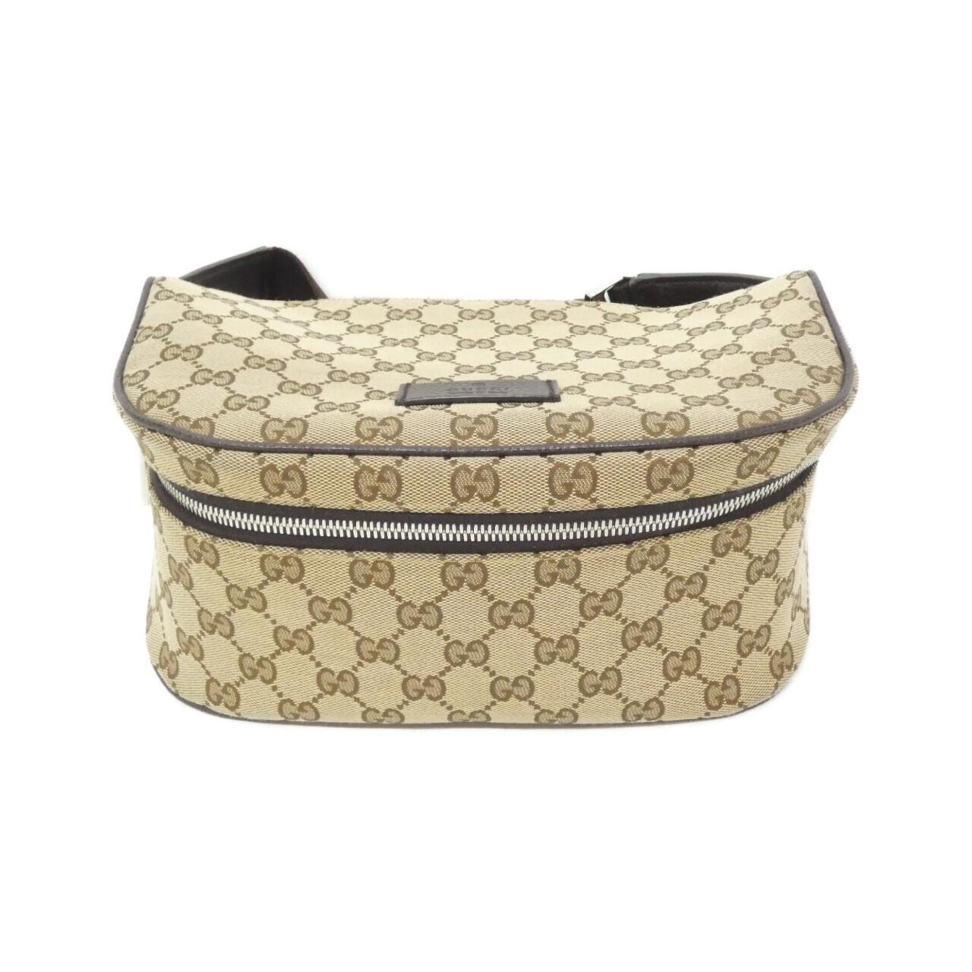 Gucci Beige Brown Gg Canvas Fanny Pack (Pre-Owned)