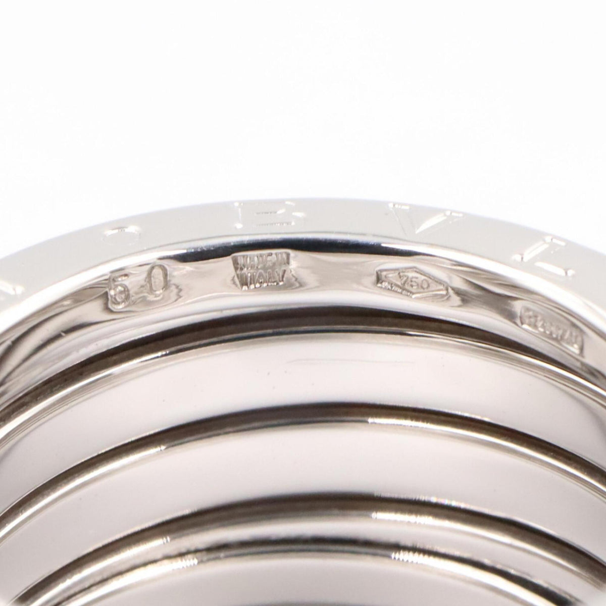 Bvlgari Silver White Gold (18K) Band Ring (Pre-Owned)