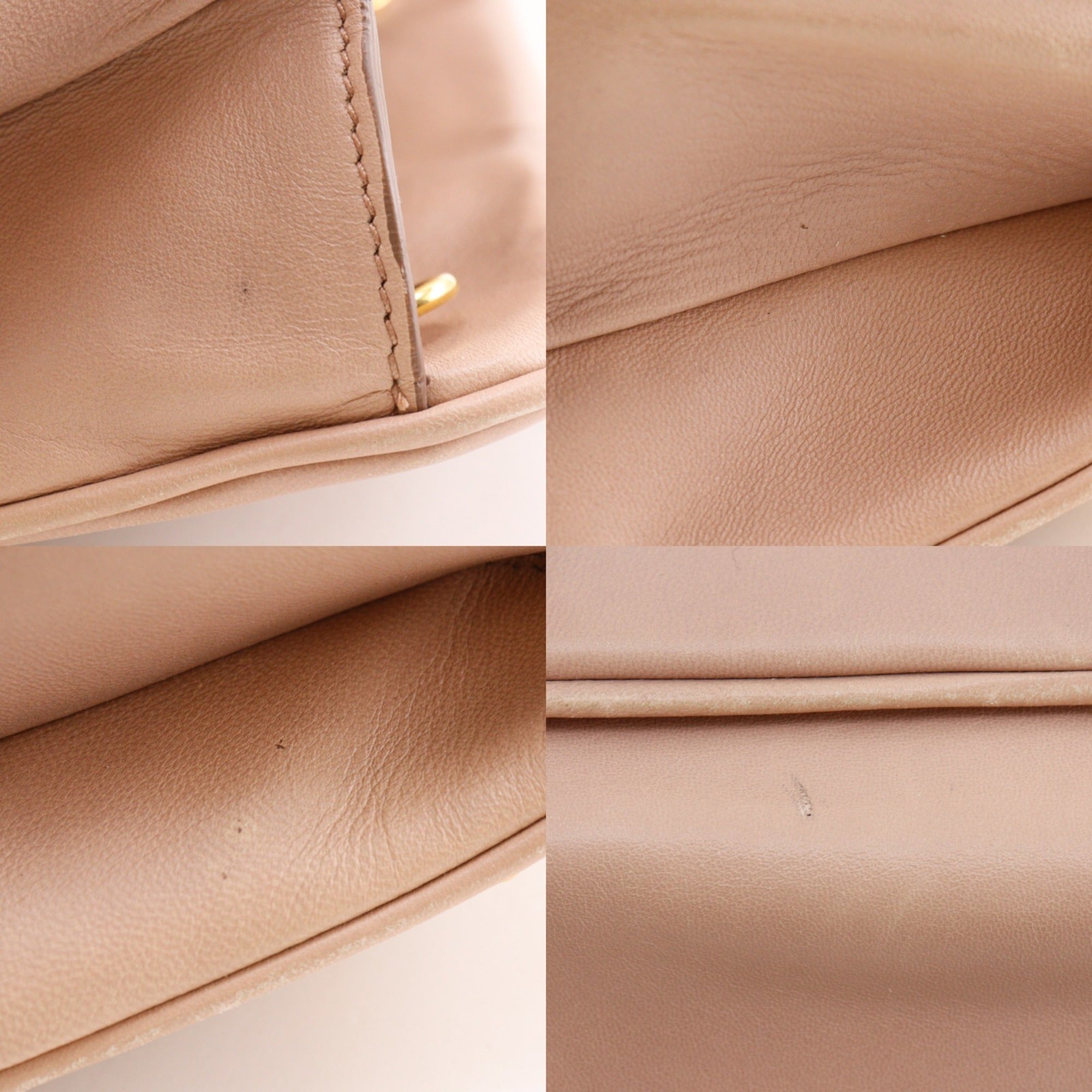 Miu Miu Pink Beige Leather Handbag (Pre-Owned)