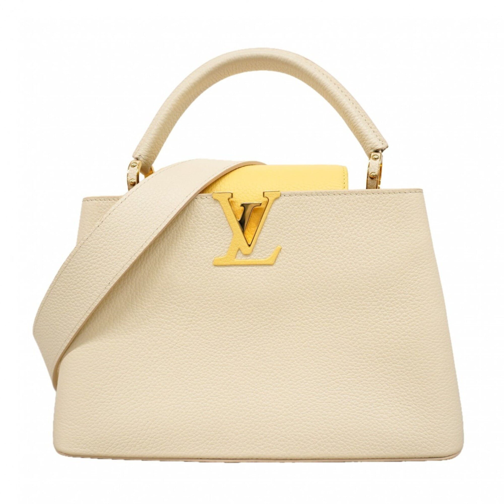 Louis Vuitton Ivory Yellow Handbag (Pre-Owned)