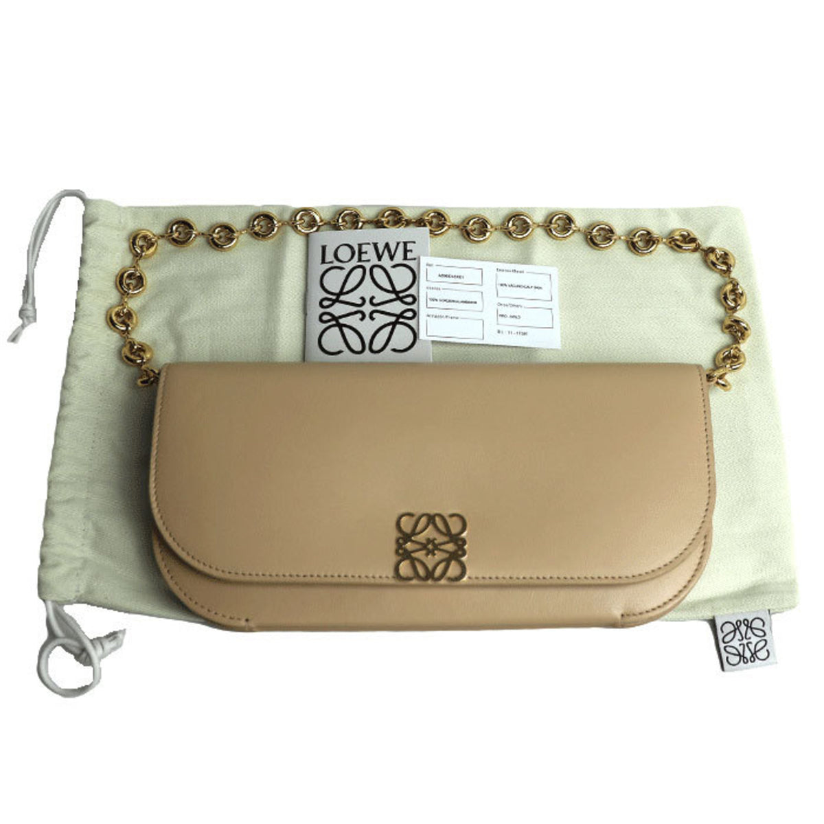 Loewe Beige Leather Clutch Bag (Pre-Owned)