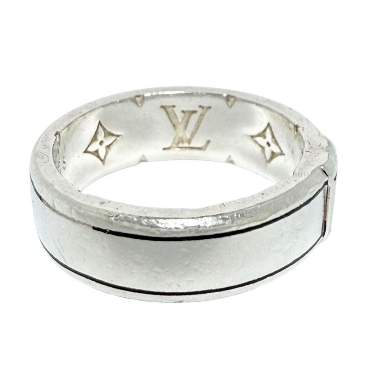 Louis Vuitton Silver 925 Band Ring (Pre-Owned)