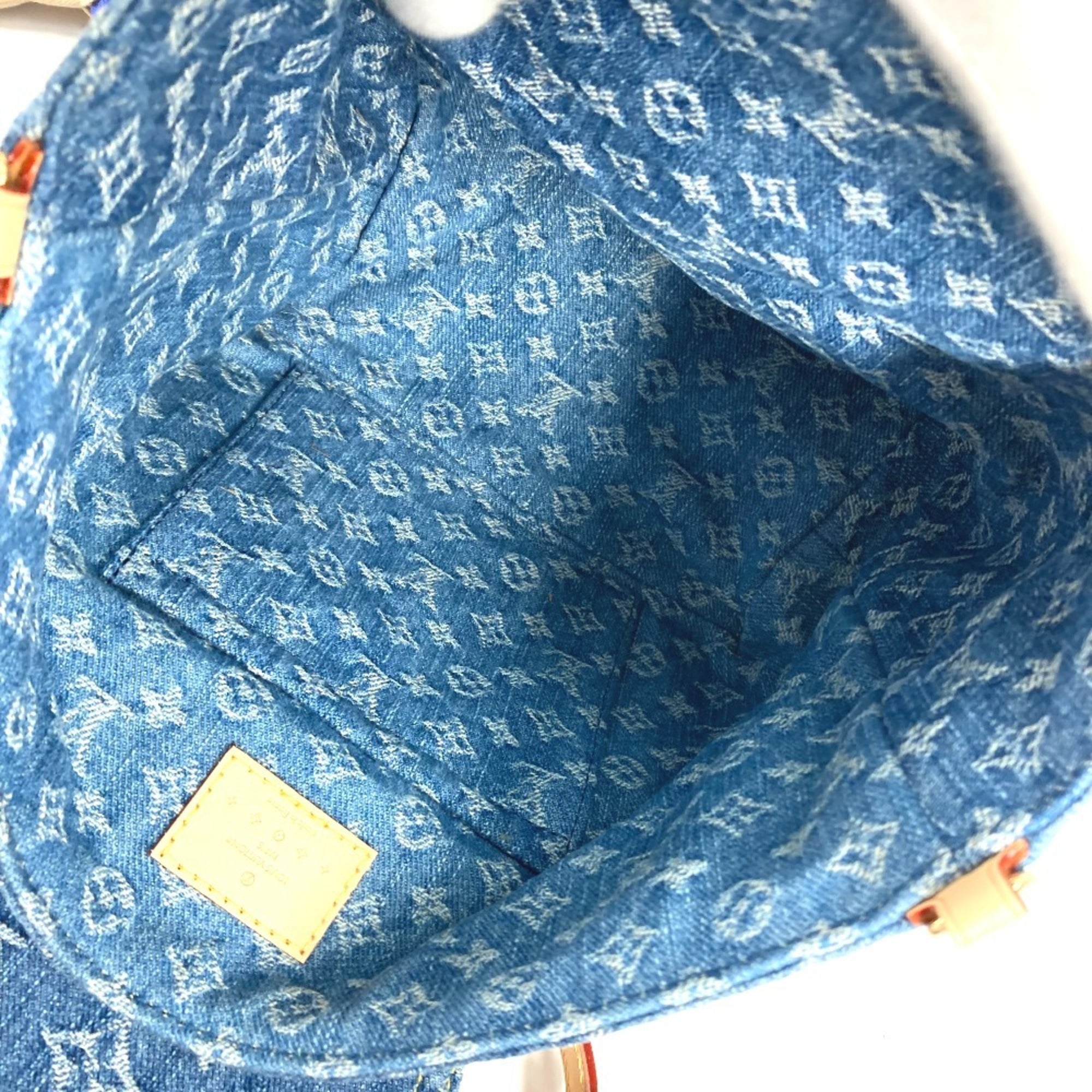 Louis Vuitton Blue Monogram Denim Backpack (Pre-Owned)