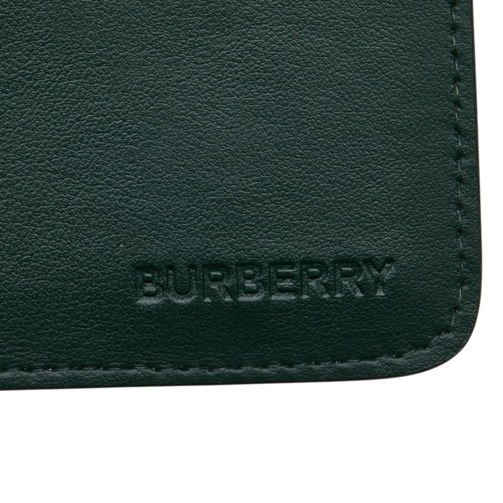 Burberry Multi-Color Orange Leather Coin Purse/Coin Case (Pre-Owned)