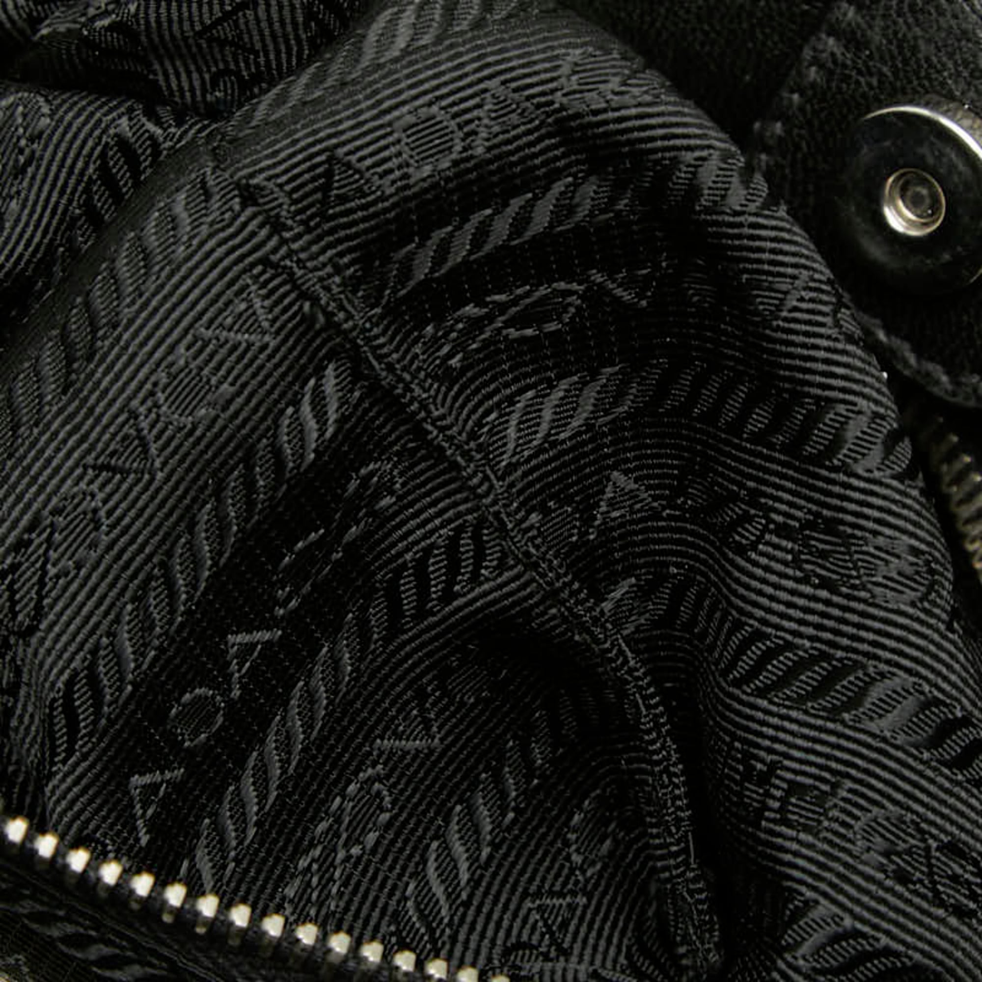 Prada Black Nylon Leather Handbag (Pre-Owned)