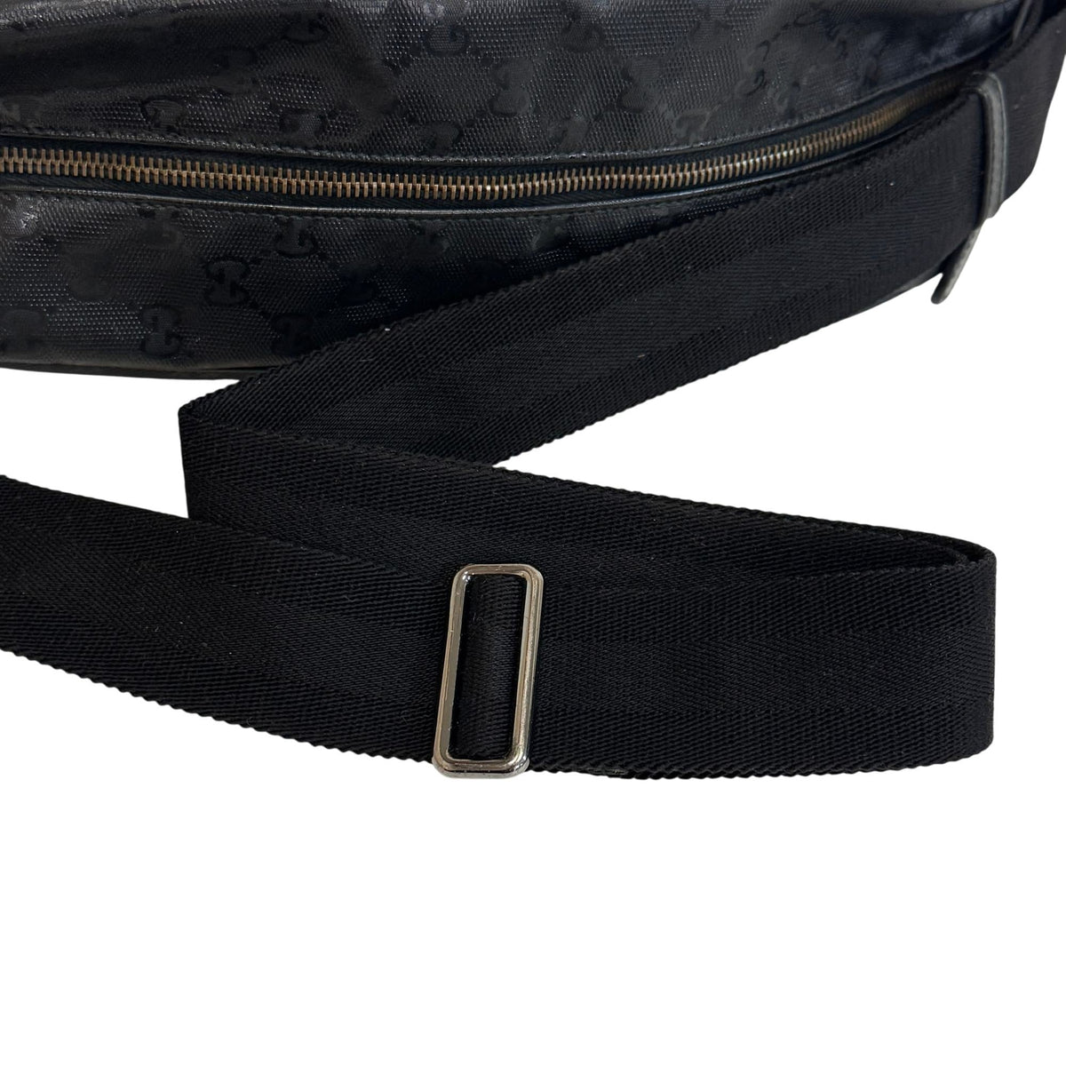 Gucci Gg Imprimé Black Pvc Shoulder Bag (Pre-Owned)