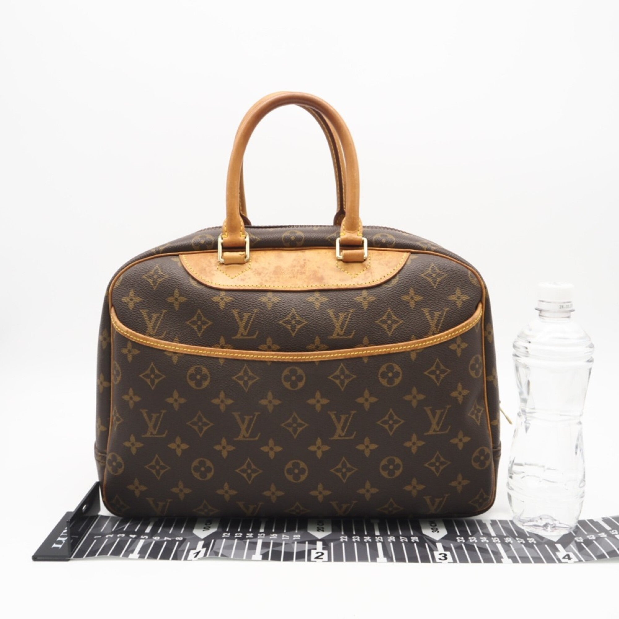 Louis Vuitton Monogram Black Coated Canvas Leather Handbag (Pre-Owned)