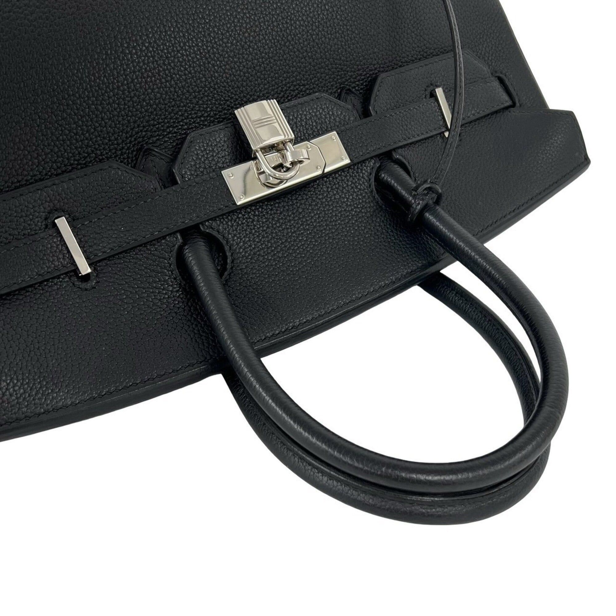 Hermes Black Togo Leather Handbag Tote Bag (Pre-Owned)