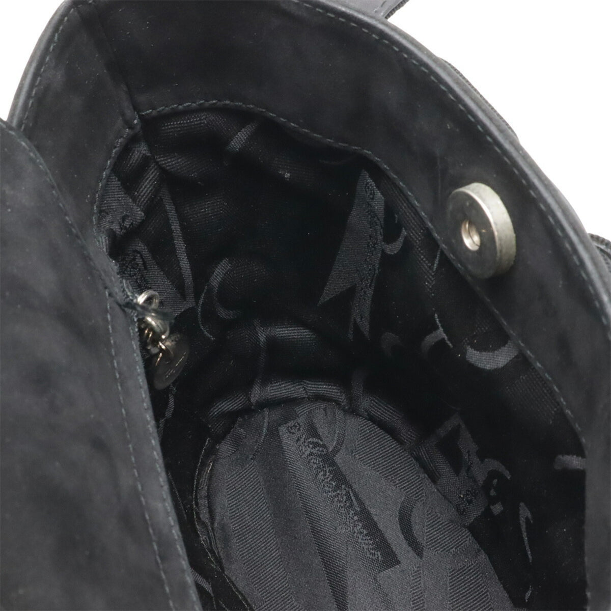 Salvatore Ferragamo Black Suede Handbag (Pre-Owned)