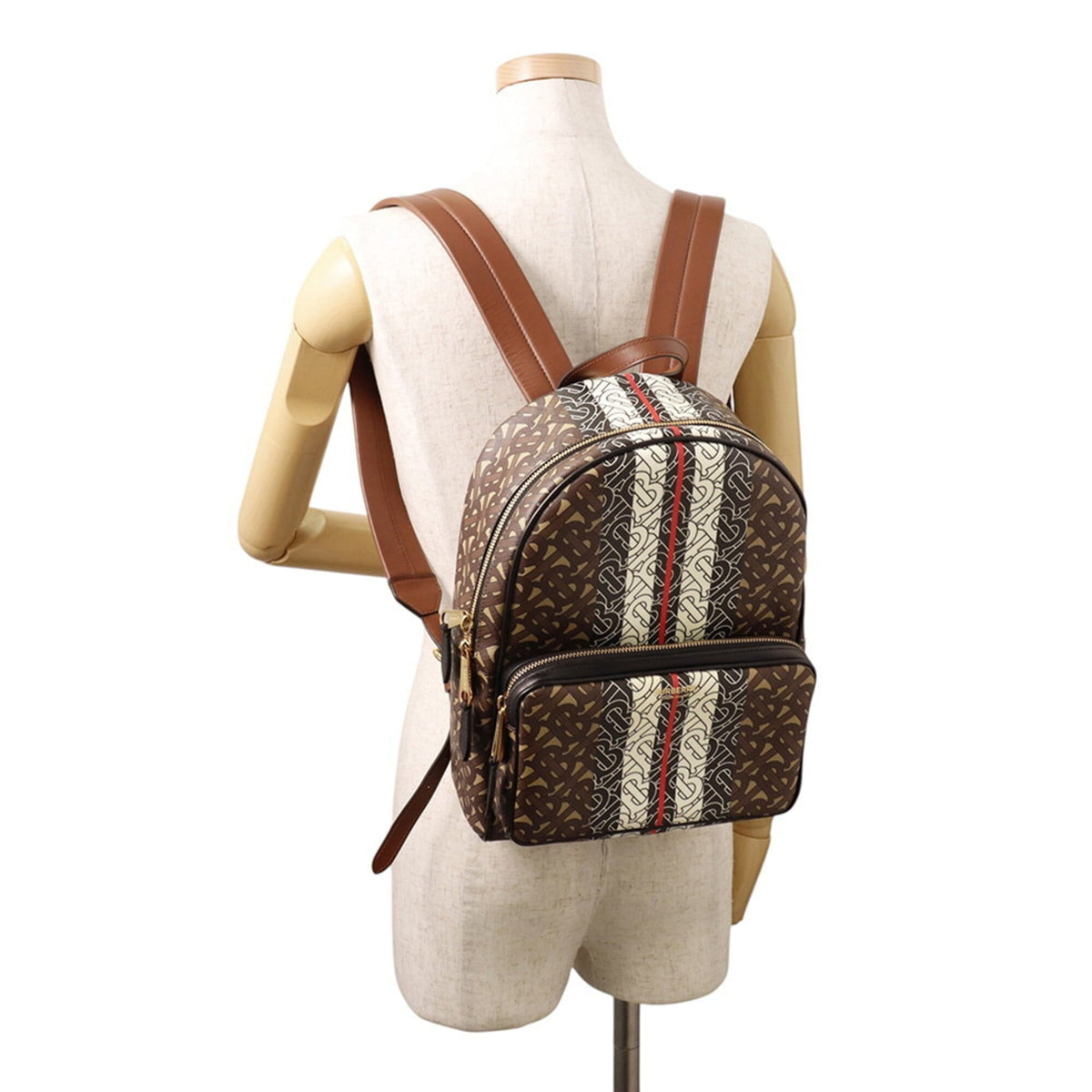 Burberry Brown Multi-Color Pvc Leather Backpack (Pre-Owned)