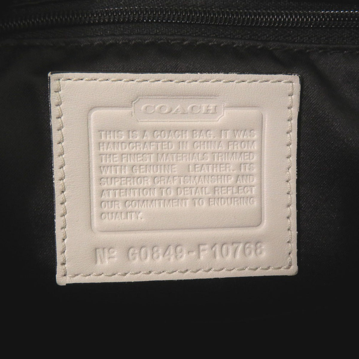 Coach Gray White Canvas Leather Shoulder Bag (Pre-Owned)