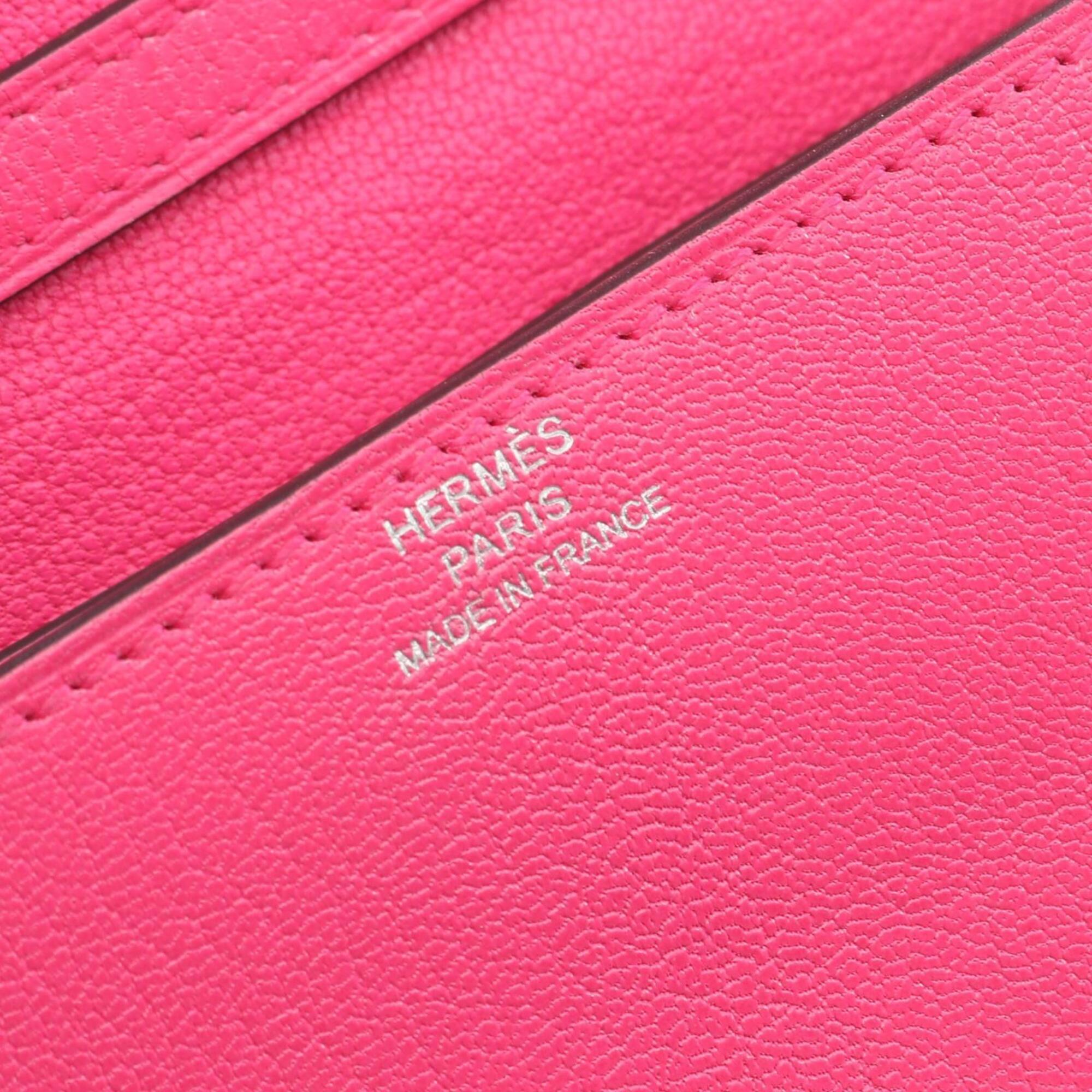 Hermes Pink Leather Handbag Shoulder Bag (Pre-Owned)