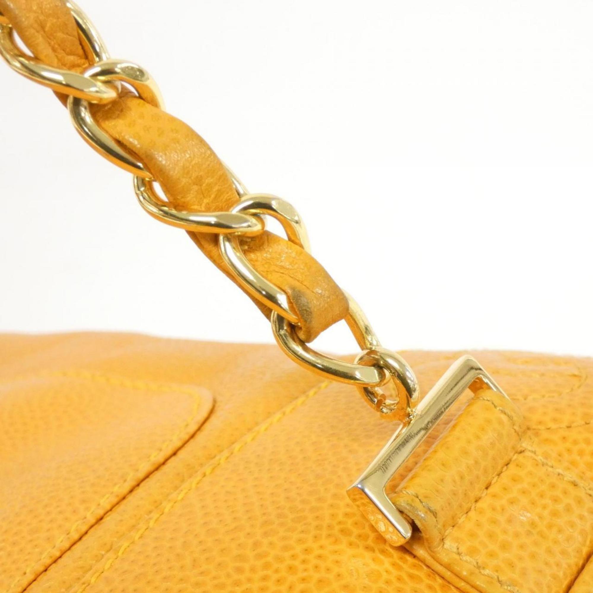 Chanel Orange Caviar Leather Backpack (Pre-Owned)