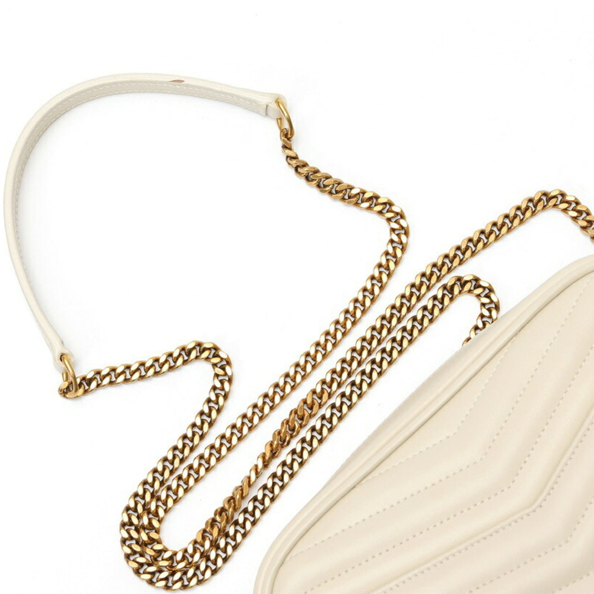 Saint Laurent Ivory White Leather Shoulder Bag (Pre-Owned)