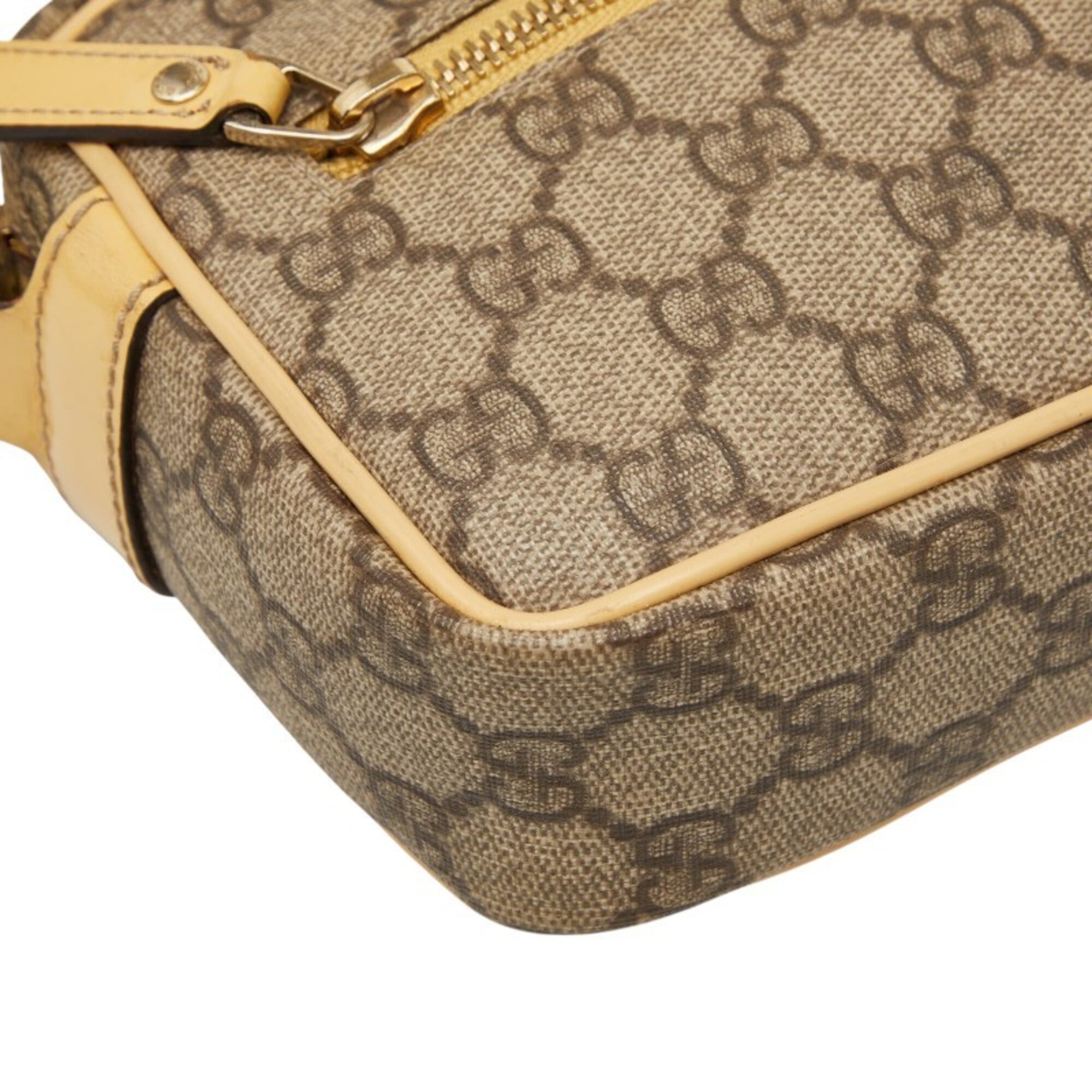 Gucci Beige Pvc Leather Shoulder Bag (Pre-Owned)