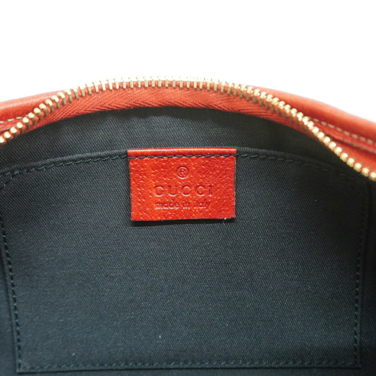 Gucci Navy Red Color Canvas Shoulder Bag (Pre-Owned)