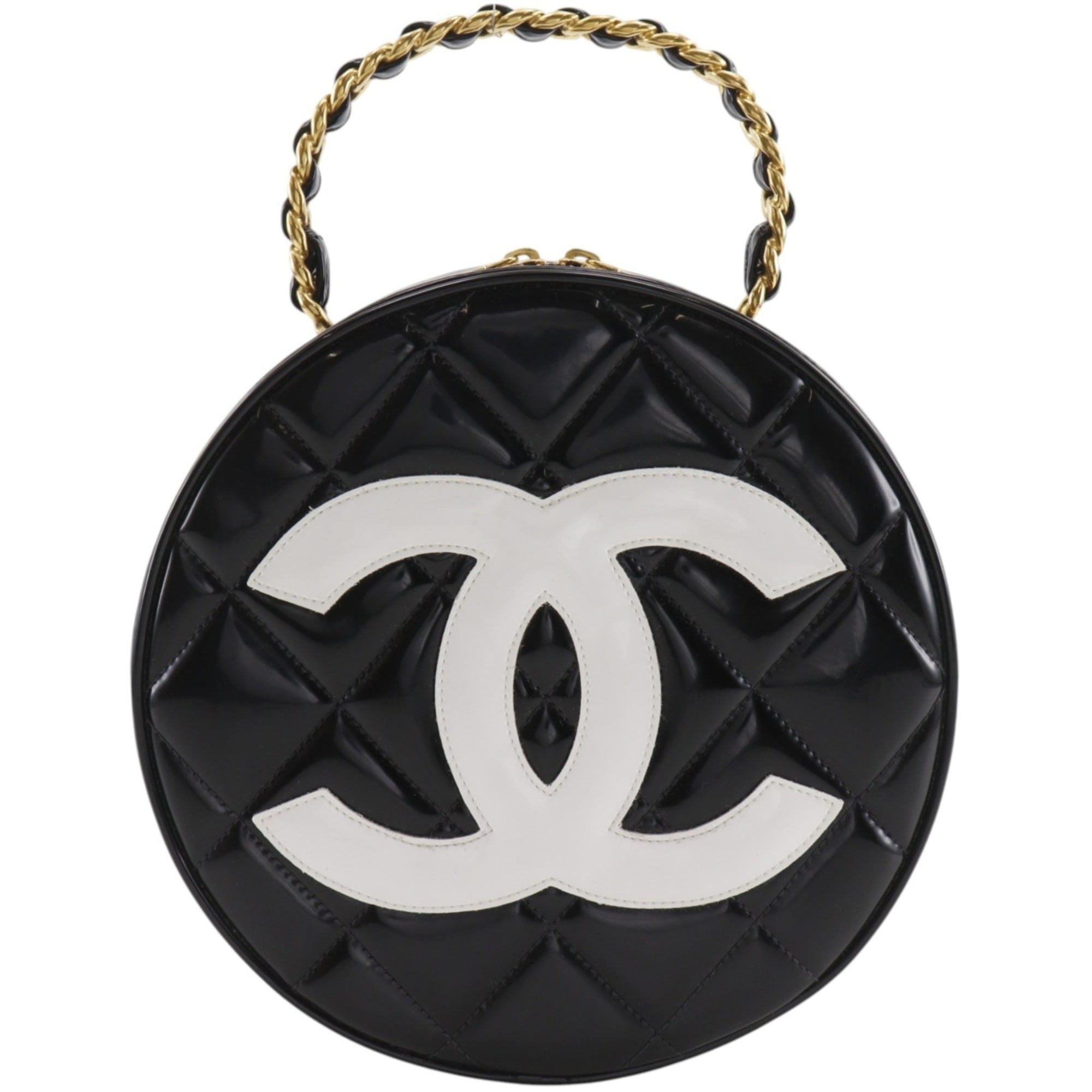 Chanel Black Patent Leather Handbag (Pre-Owned)