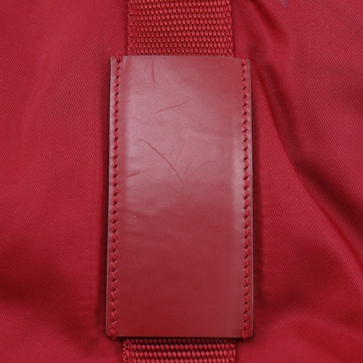 Prada Red Color Nylon Tote Bag (Pre-Owned)