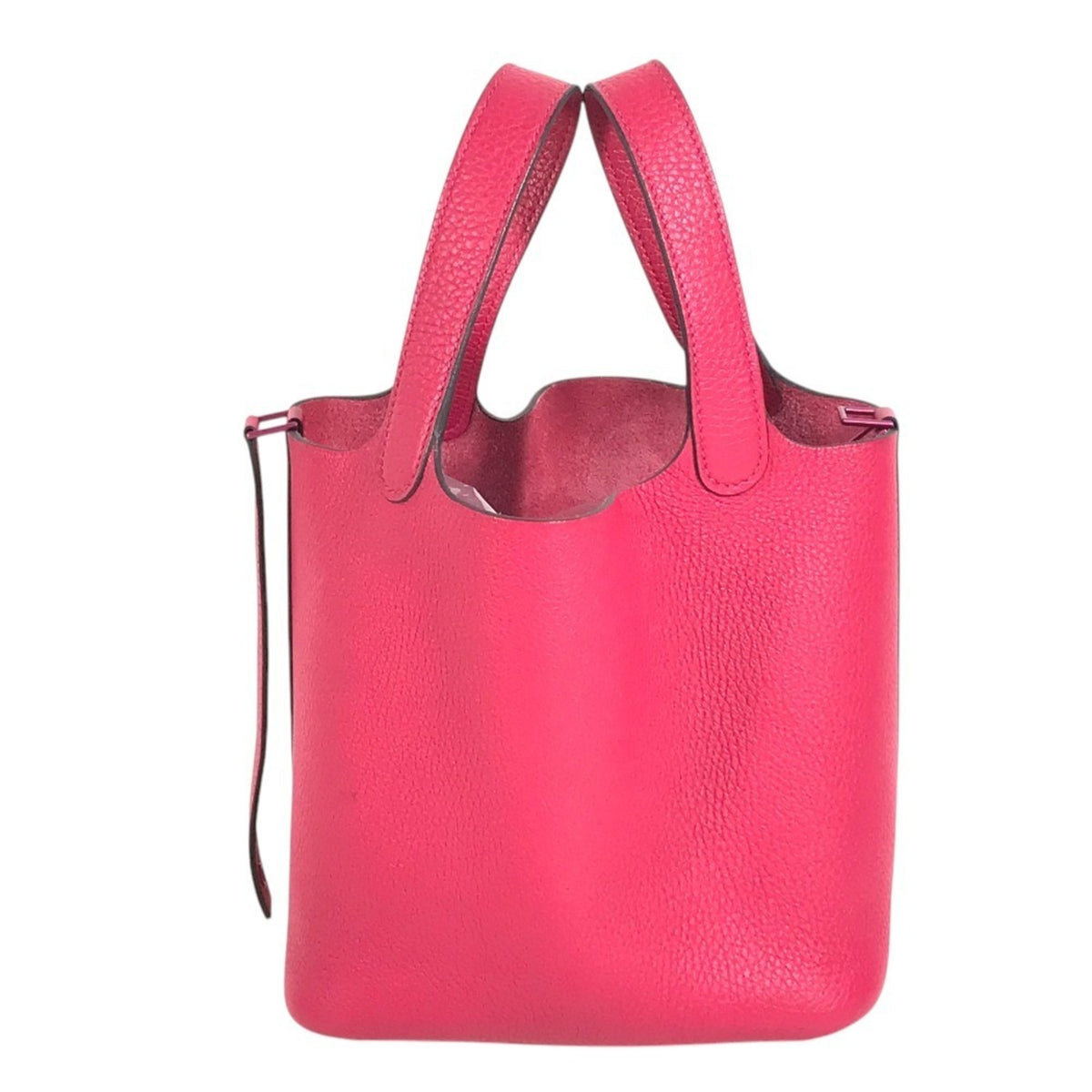Hermes Pink Taurillon Clemence Leather Handbag (Pre-Owned)