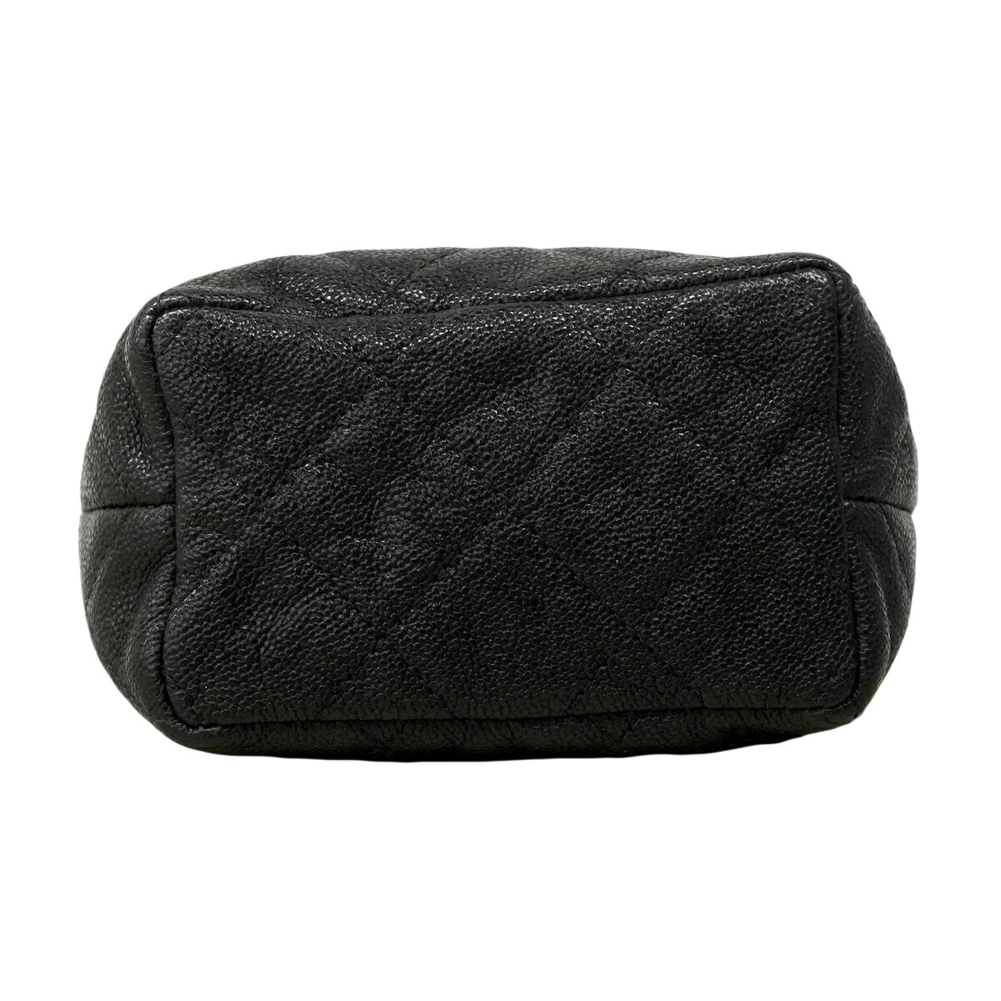 Chanel Black Grained Calfskin Vanity Bag (Pre-Owned)