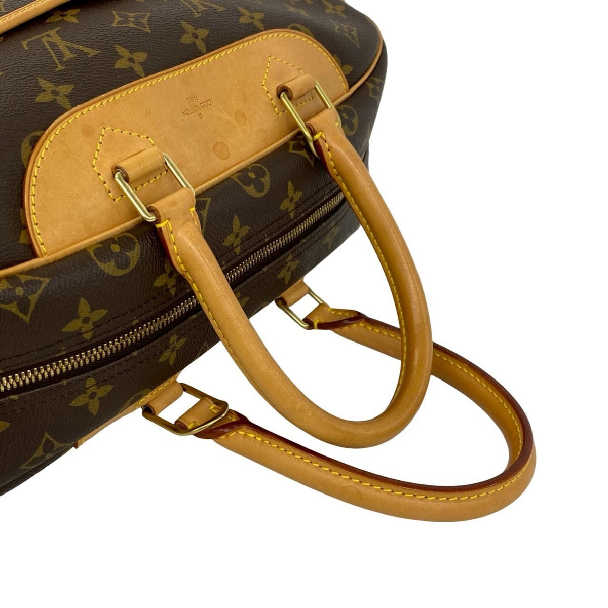 Louis Vuitton Brown Leather Pvc Boston Bag Handbag (Pre-Owned)