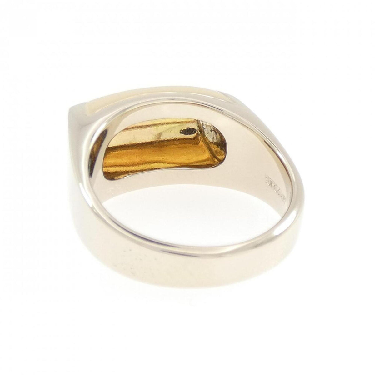 Bvlgari White Gold Yellow Gold Yellow Gold (18K) White Gold (18K) Band Ring (Pre-Owned)