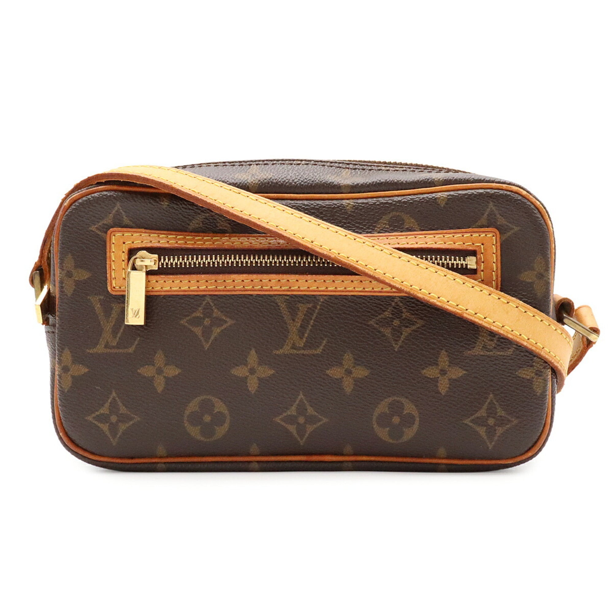 Louis Vuitton Brown Monogram Canvas Pochette Shoulder Bag (Pre-Owned)