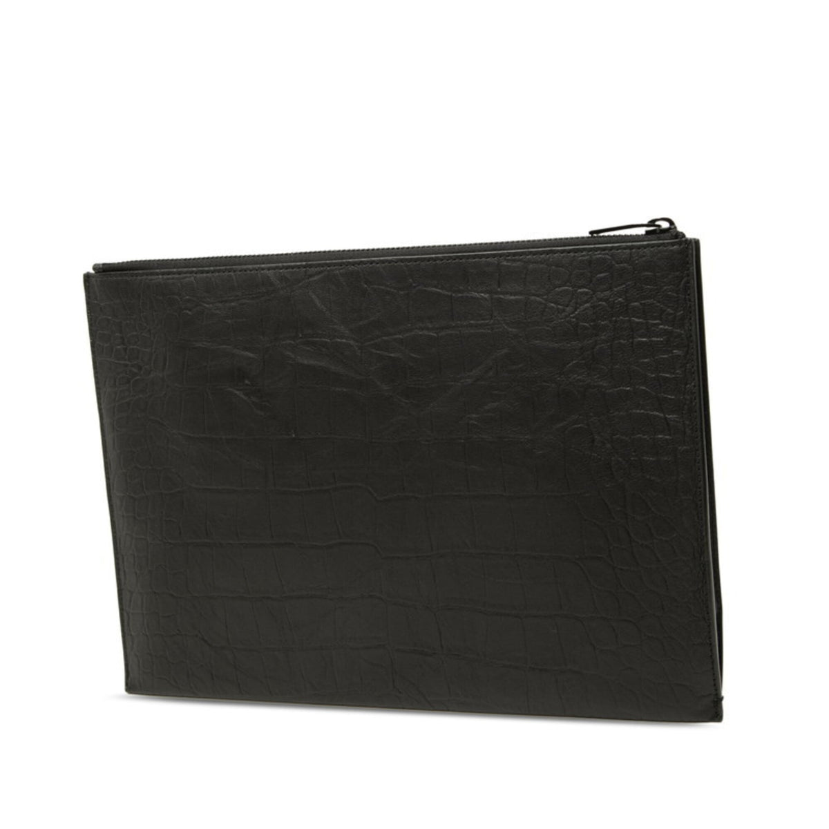 Saint Laurent Black Leather Clutch Bag (Pre-Owned)