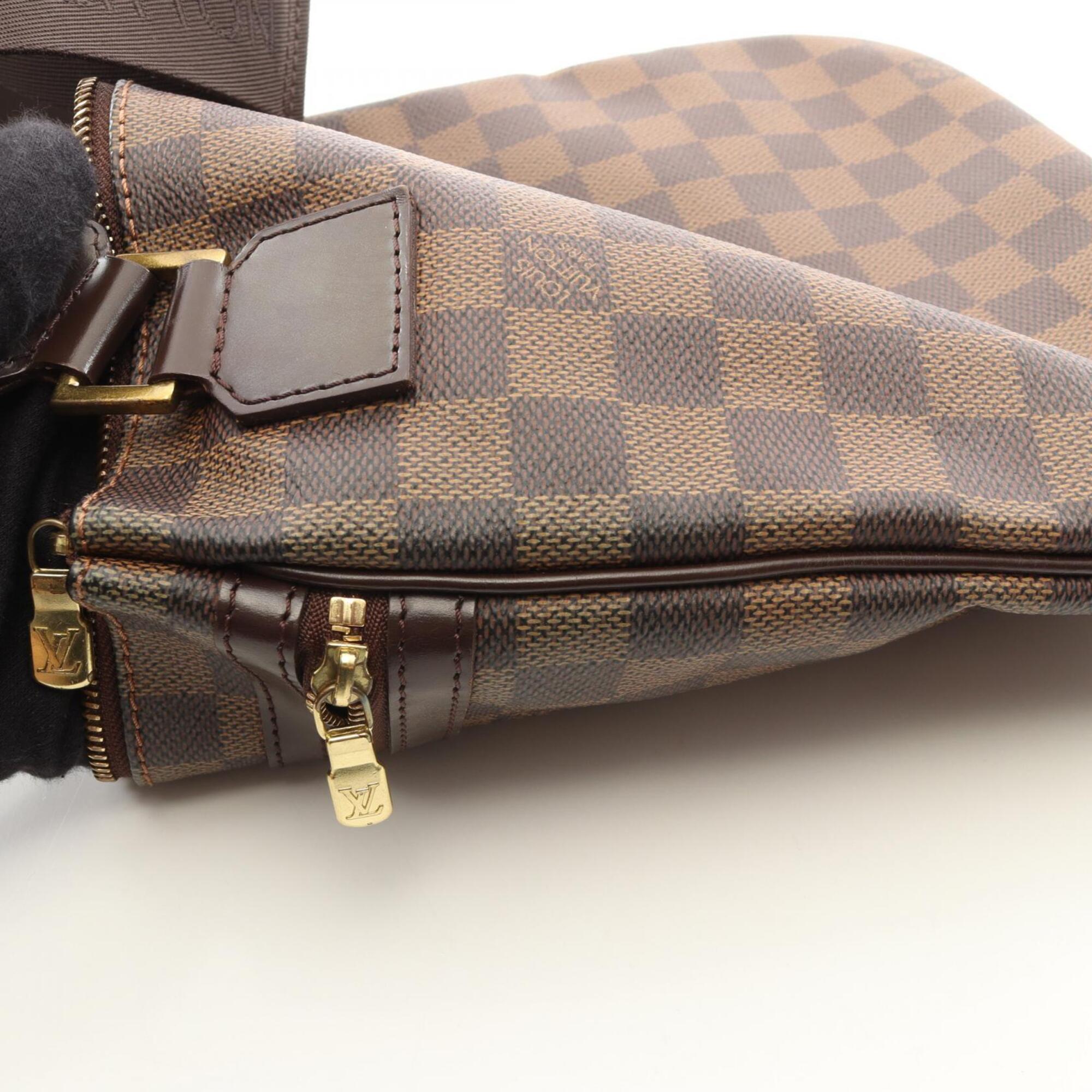 Louis Vuitton Brown Coated Canvas Leather Handbag Pochette Shoulder Bag (Pre-Owned)