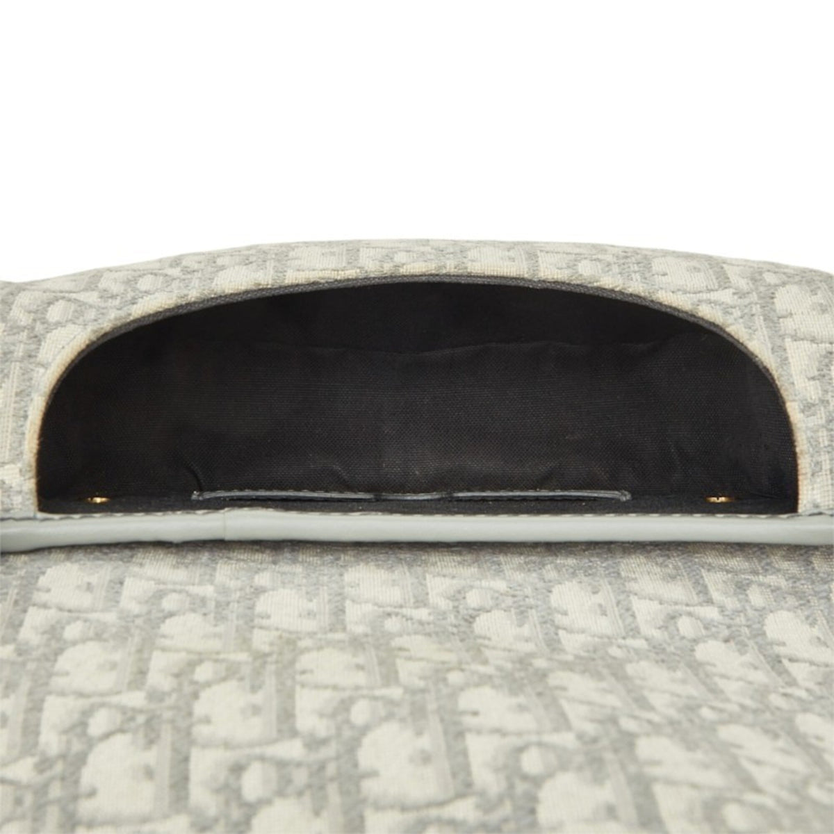 Christian Dior Gold Gray Canvas Leather Shoulder Bag (Pre-Owned)