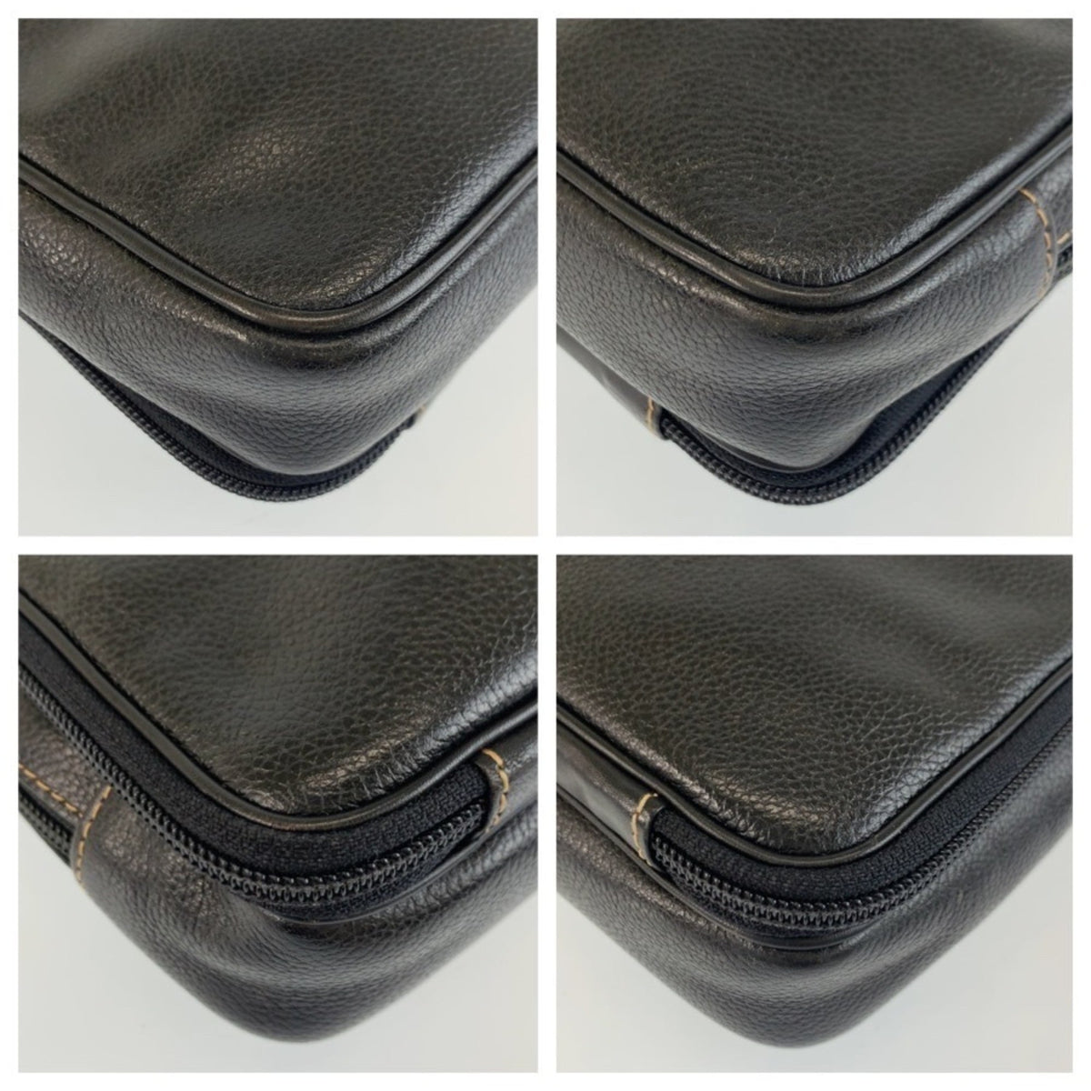 Dunhill Black Leather Clutch Bag (Pre-Owned)