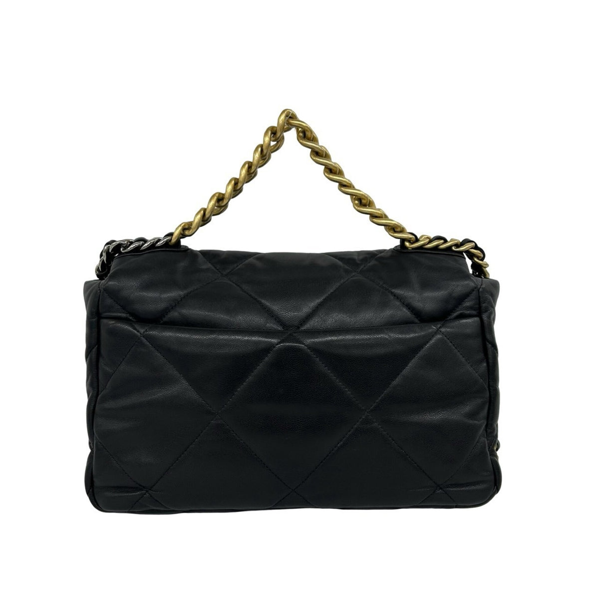 Chanel Black Leather Handbag Shoulder Bag (Pre-Owned)
