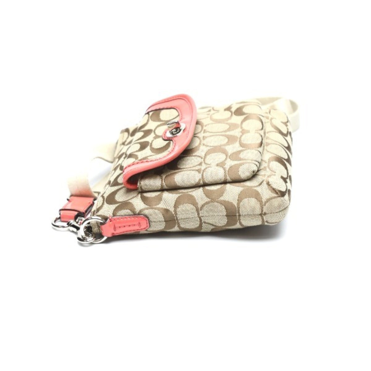 Coach Brown Pink Leather Shoulder Bag (Pre-Owned)