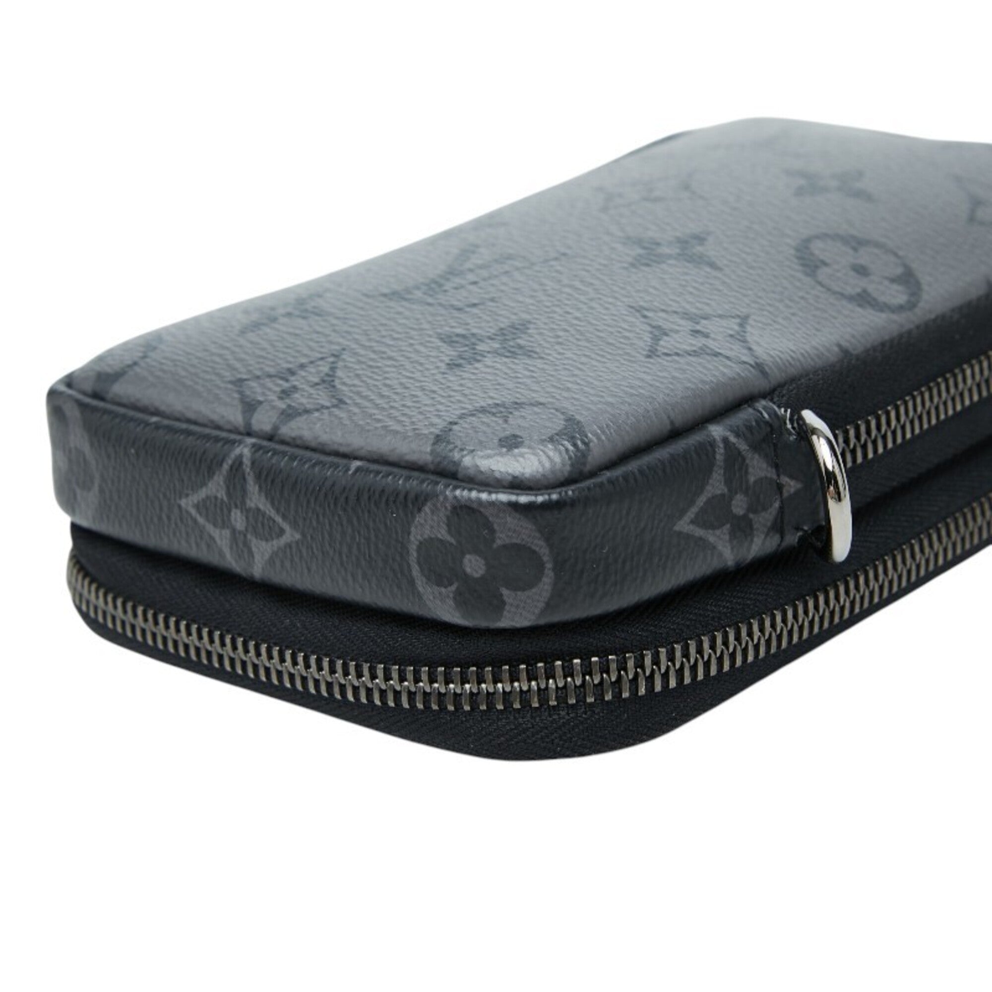 Louis Vuitton Black Gray Pvc Leather Pouch (Pre-Owned)