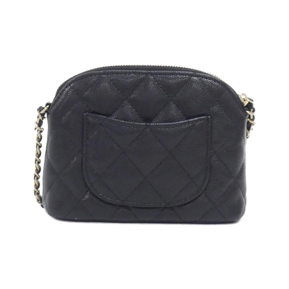 Chanel Black Grained Calfskin Handbag Shoulder Bag (Pre-Owned)