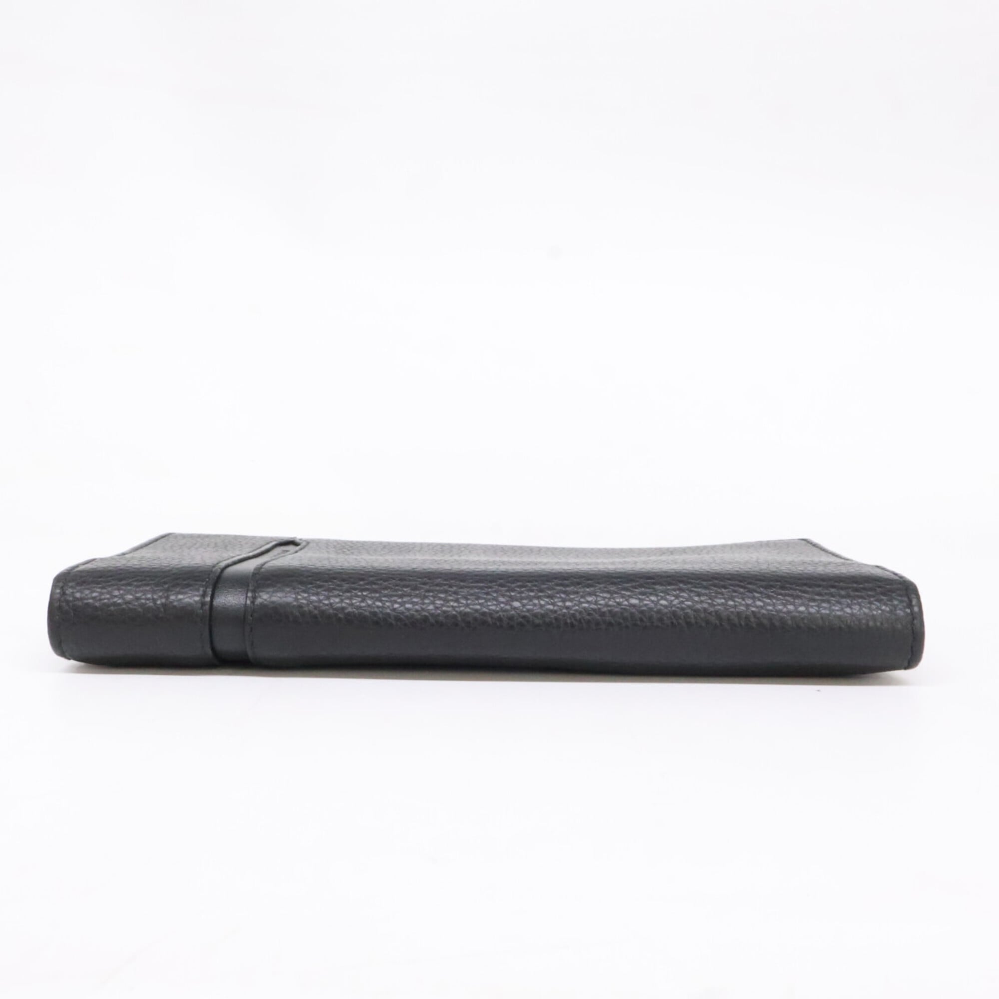 Bvlgari Black Leather Long Wallet (Bi-Fold) (Pre-Owned)