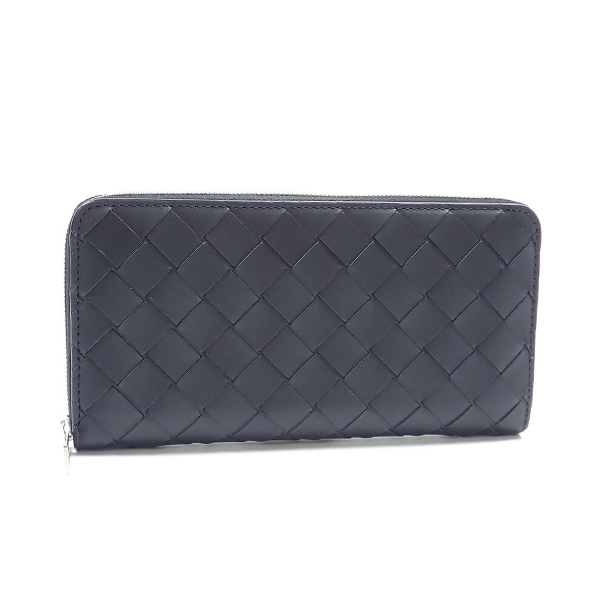 Bottega Veneta Black Intrecciato Long Wallet (Bi-Fold) (Pre-Owned)