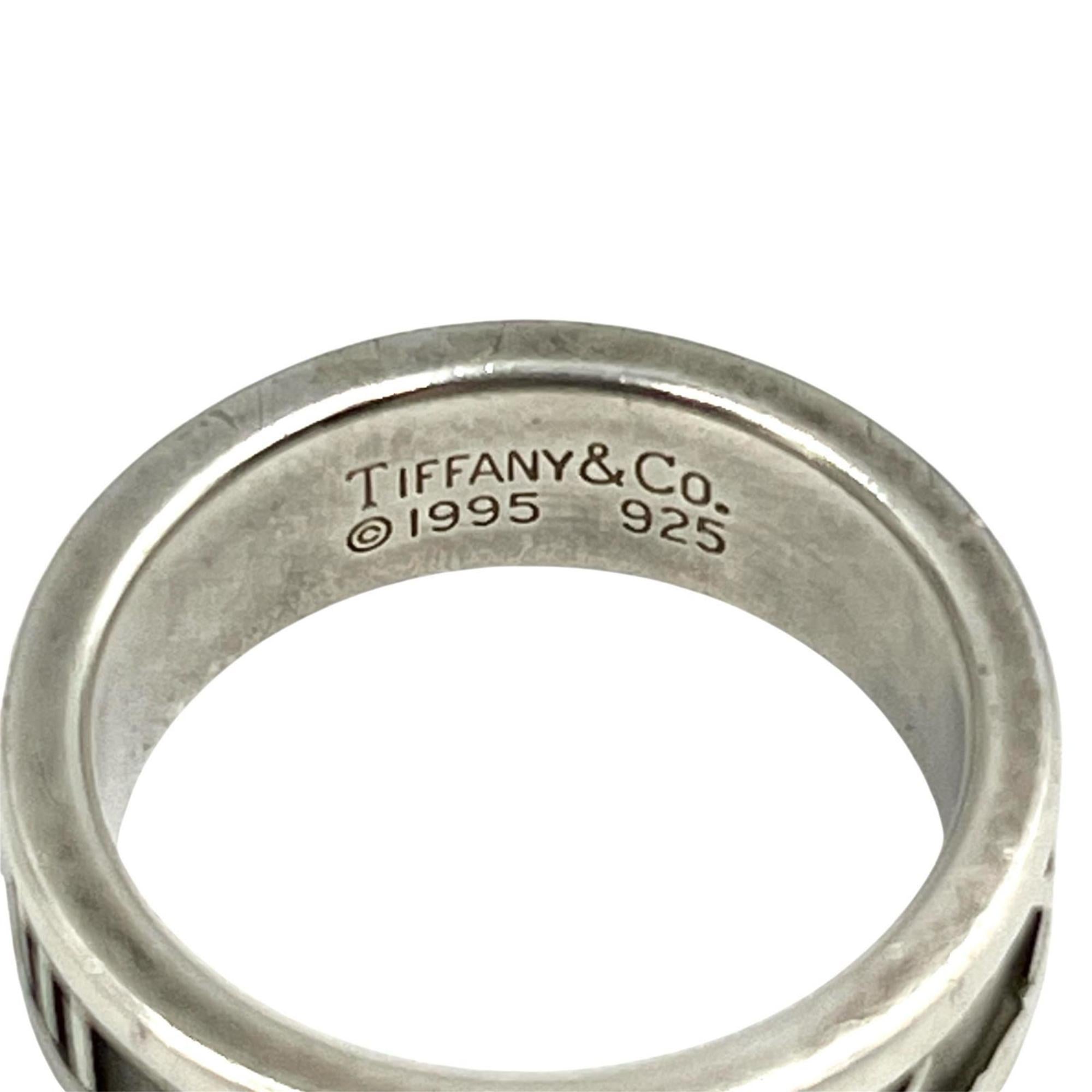 Tiffany Silver Black Silver 925 Band Ring (Pre-Owned)