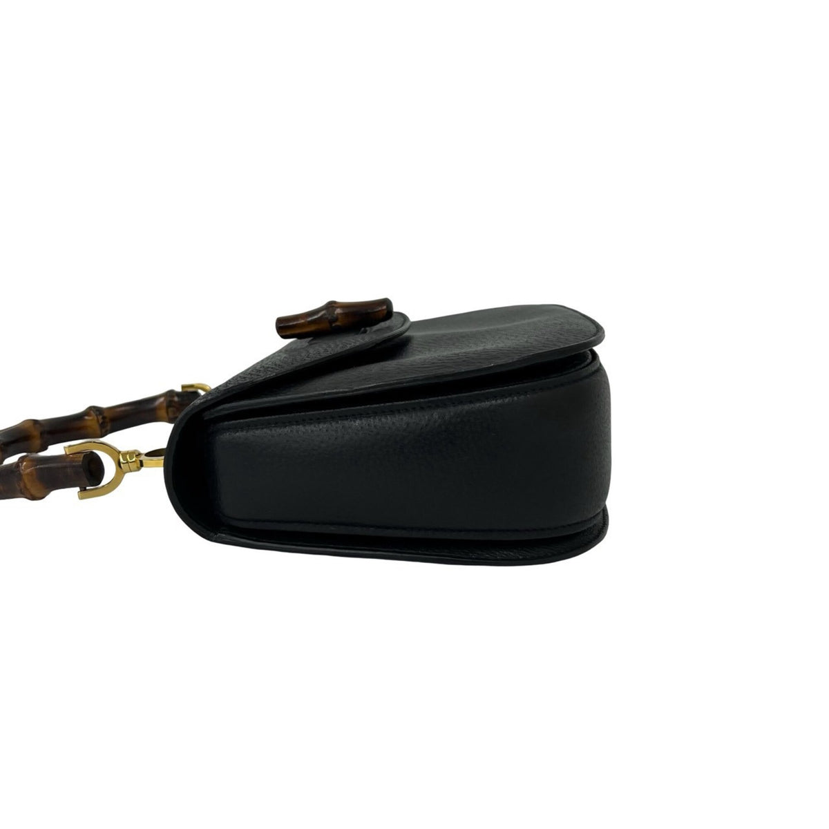 Gucci Black Leather Handbag Tote Bag (Pre-Owned)
